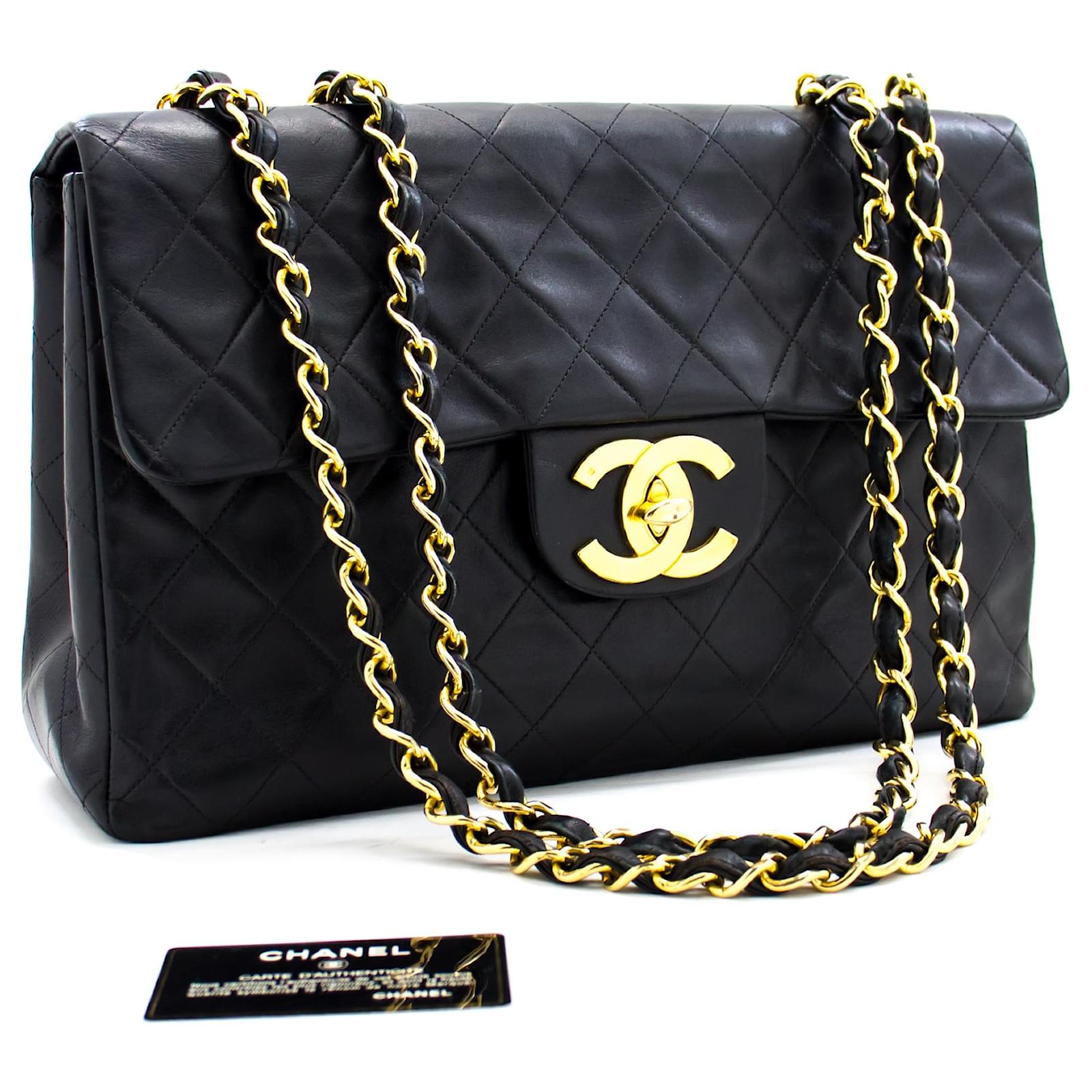 Chanel Jumbo Black Leather ref.457824 - Joli Closet