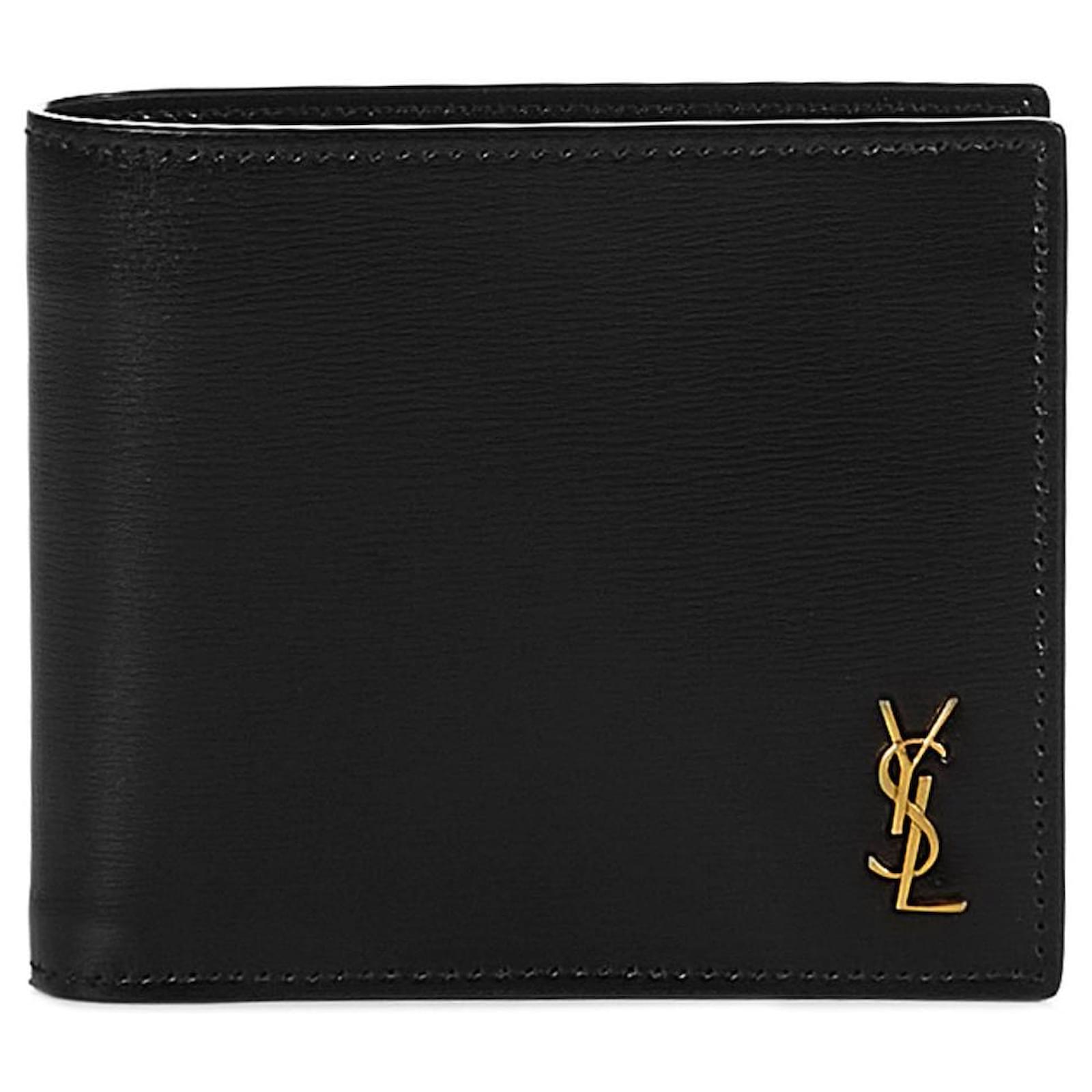 saint laurent new wallet Black Leather ref.457988 Joli Closet