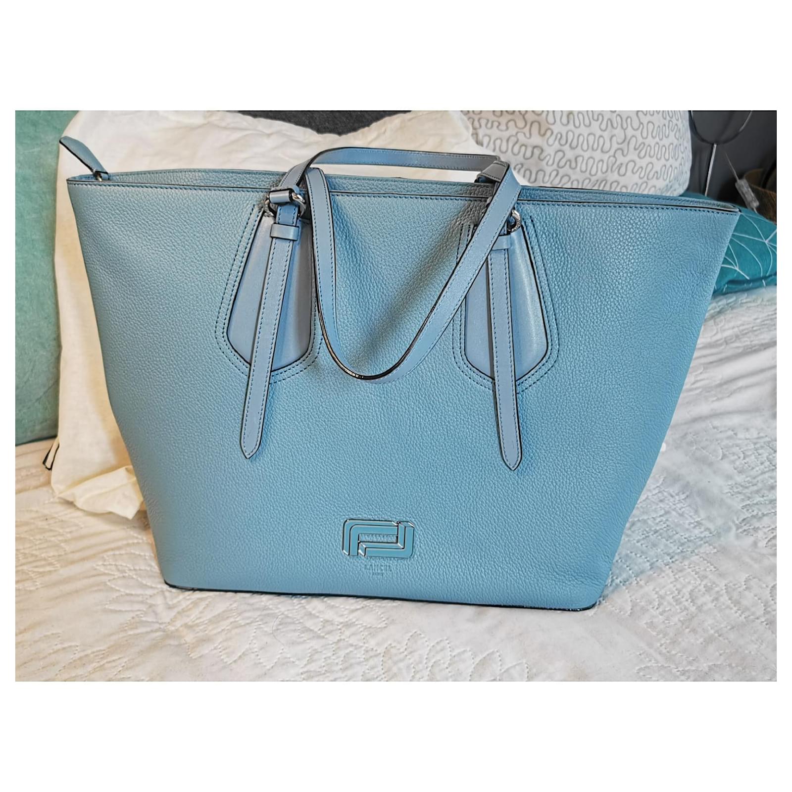 Lancel Handbags Blue Leather ref.458249 Joli Closet