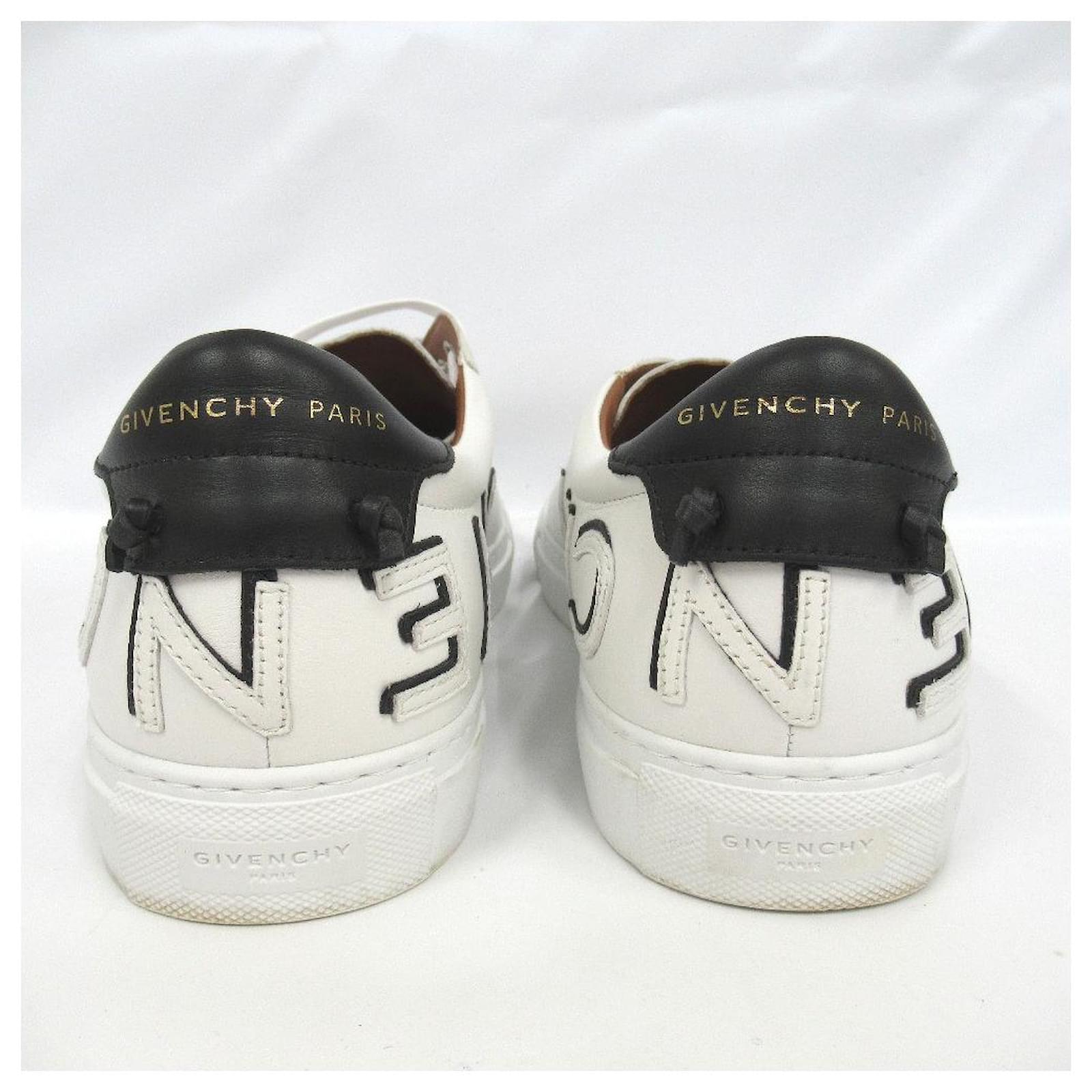 Used] Givenchy Sneakers Urban Street 43 1/2 Approximately  White /  Black Exotic leather  - Joli Closet