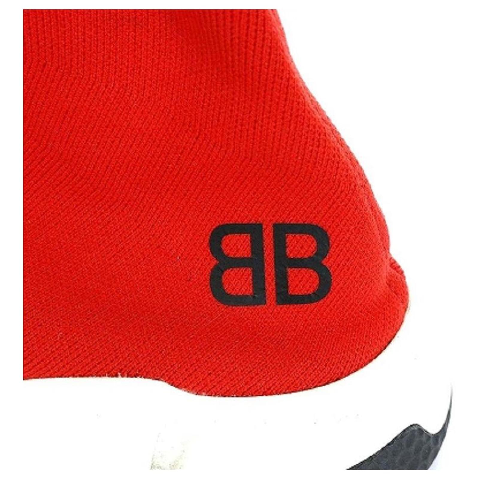 Used] Balenciaga BALENCIAGA speed trainer sneakers shoes 40 26.5cm white  white red red / AN38 □ AD men Cloth ref.458447 - Joli Closet