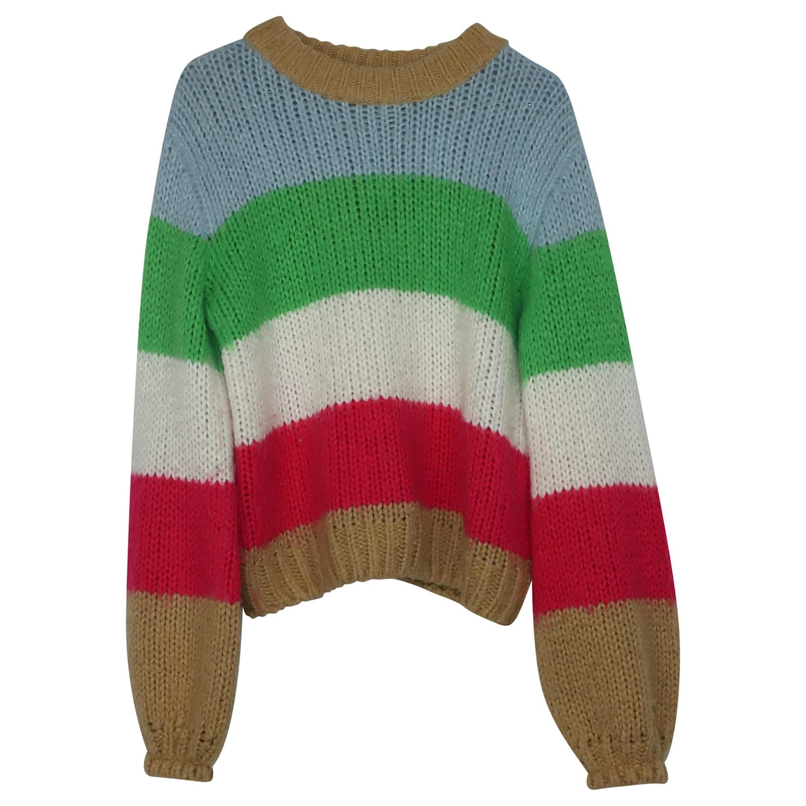 Ganni color block on sale sweater