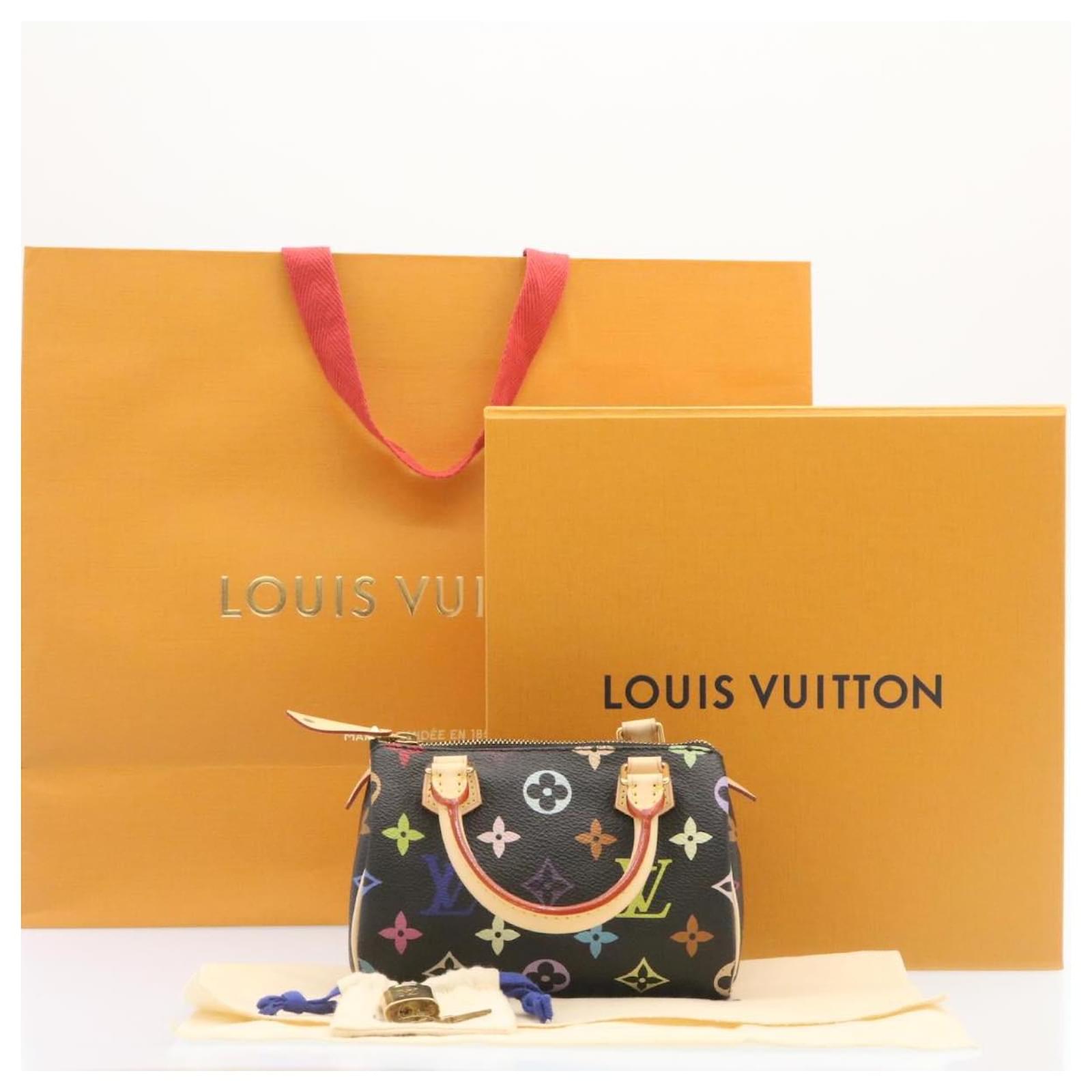 LOUIS VUITTON Monogram Multicolor Mini Speedy Hand Bag Black M92644 auth  26986a ref.636244 - Joli Closet