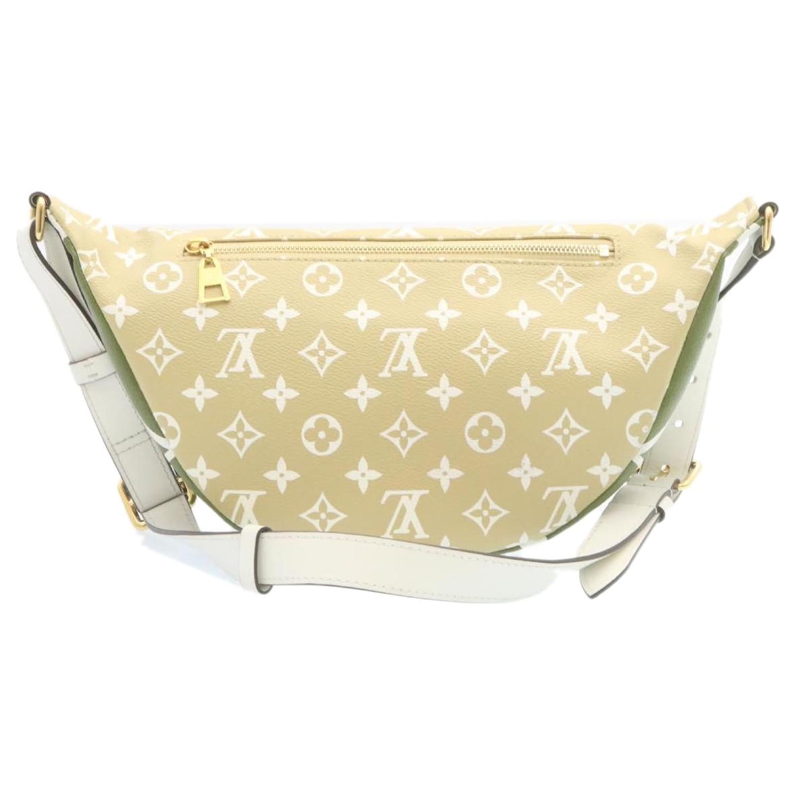 Louis Vuitton, Bags, Louis Vuitton Body Bag Monogram Giant Bum Bag Waist  Bag White Khaki Beige