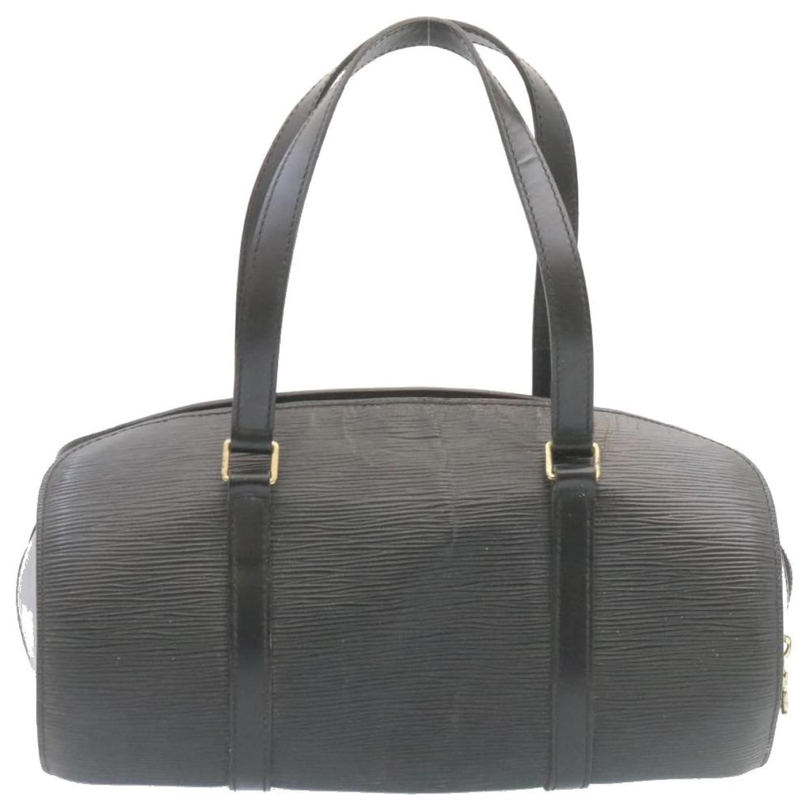 Auth Louis Vuitton Epi Soufflot M52222 Women's Handbag Noir