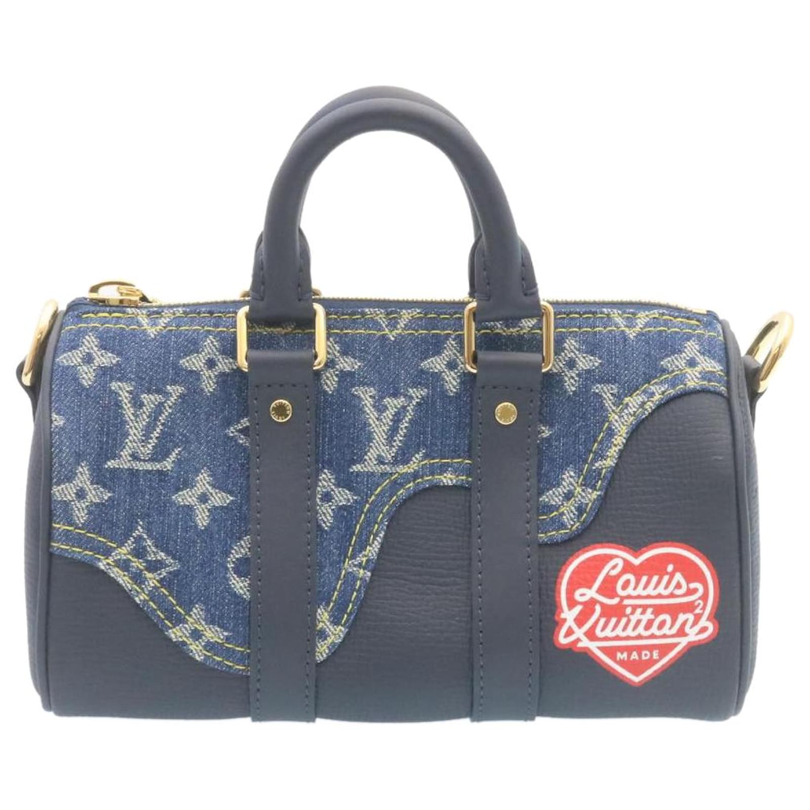 Louis Vuitton Nigo Monogram Denim Keepall Xs Bostonbag