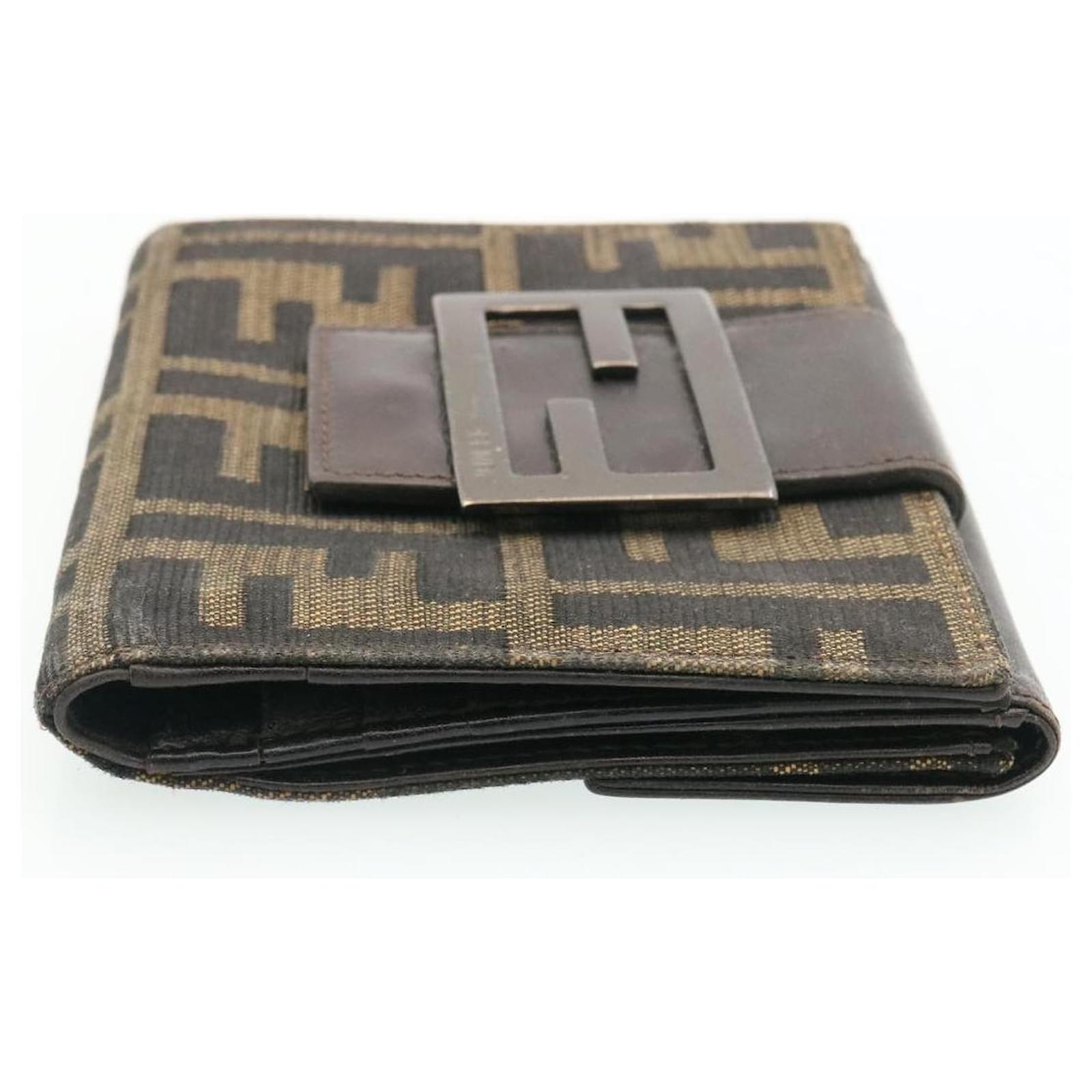 Fendi Wallet Long Fendi Long Wallet Zip Around Brown Blue Women