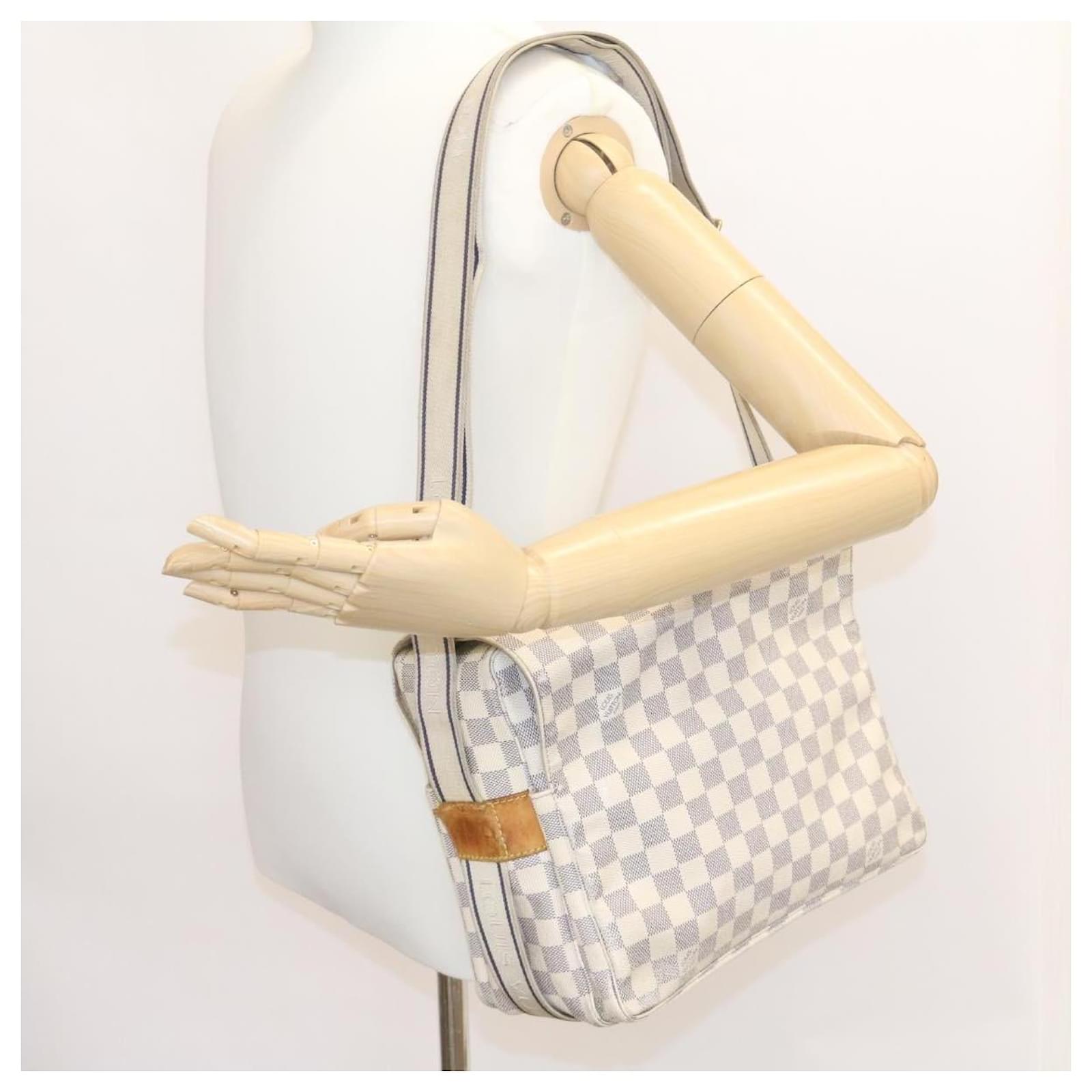 LOUIS VUITTON Damier Azur Naviglio Shoulder Bag N51189 LV Auth nh257  ref.460365 - Joli Closet