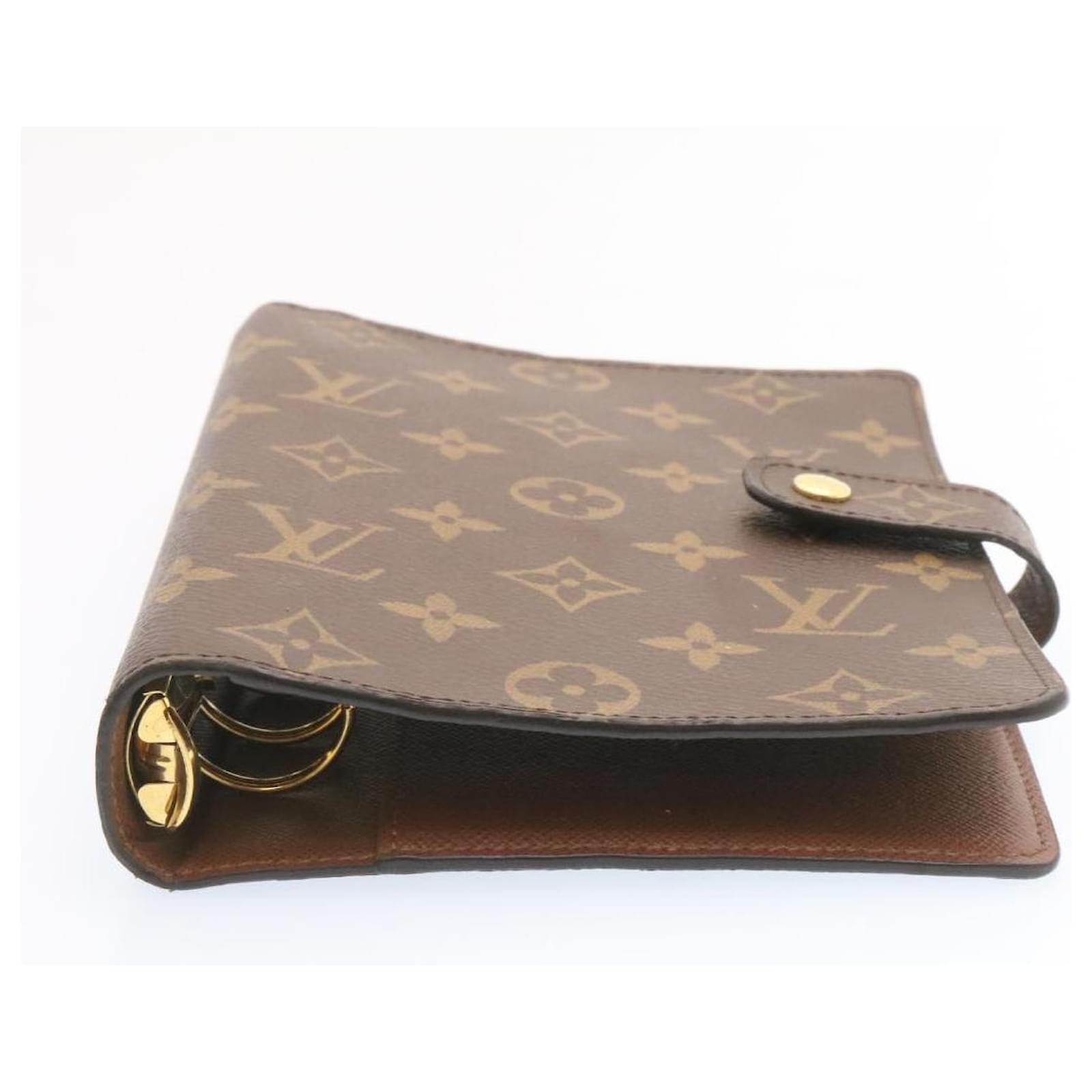 LOUIS VUITTON Monogram Agenda MM Day Planner Cover R20105 LV Auth