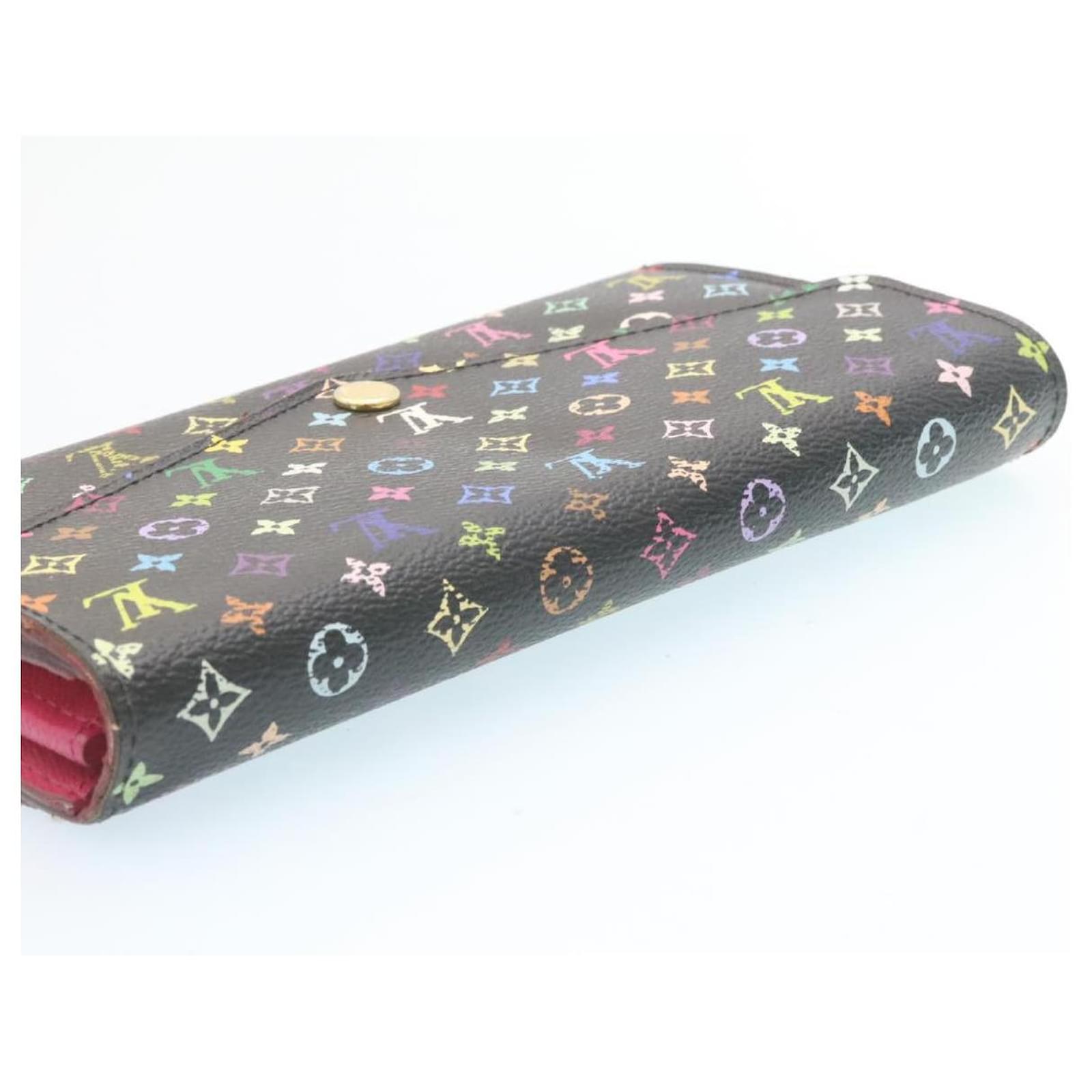 LOUIS VUITTON Multicolor Portefeuille Sarah Long Wallet Black M60273 Auth  ki2377 ref.697594 - Joli Closet