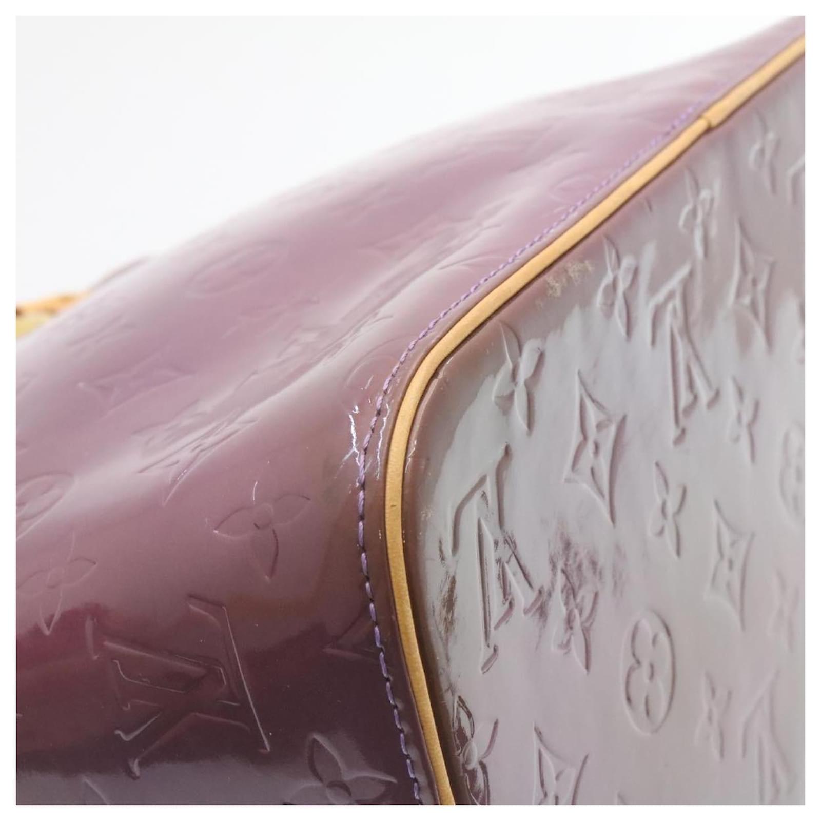 LOUIS VUITTON Monogram Vernis Houston Hand Bag Purple M91093 LV Auth 44124  Patent leather ref.955115 - Joli Closet