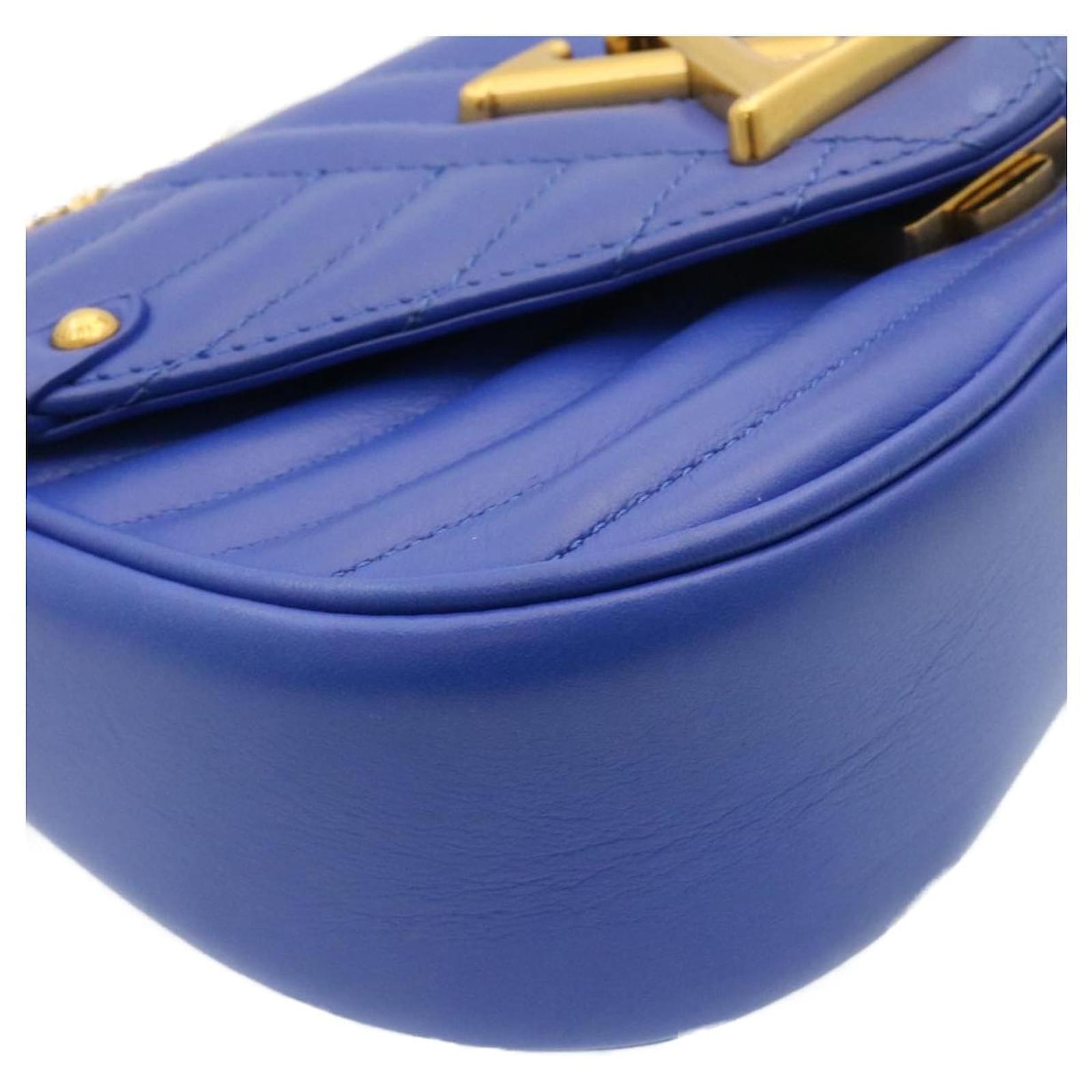 LOUIS VUITTON New Wave Chain Bag PM 2Way Shoulder Bag Blue M55020