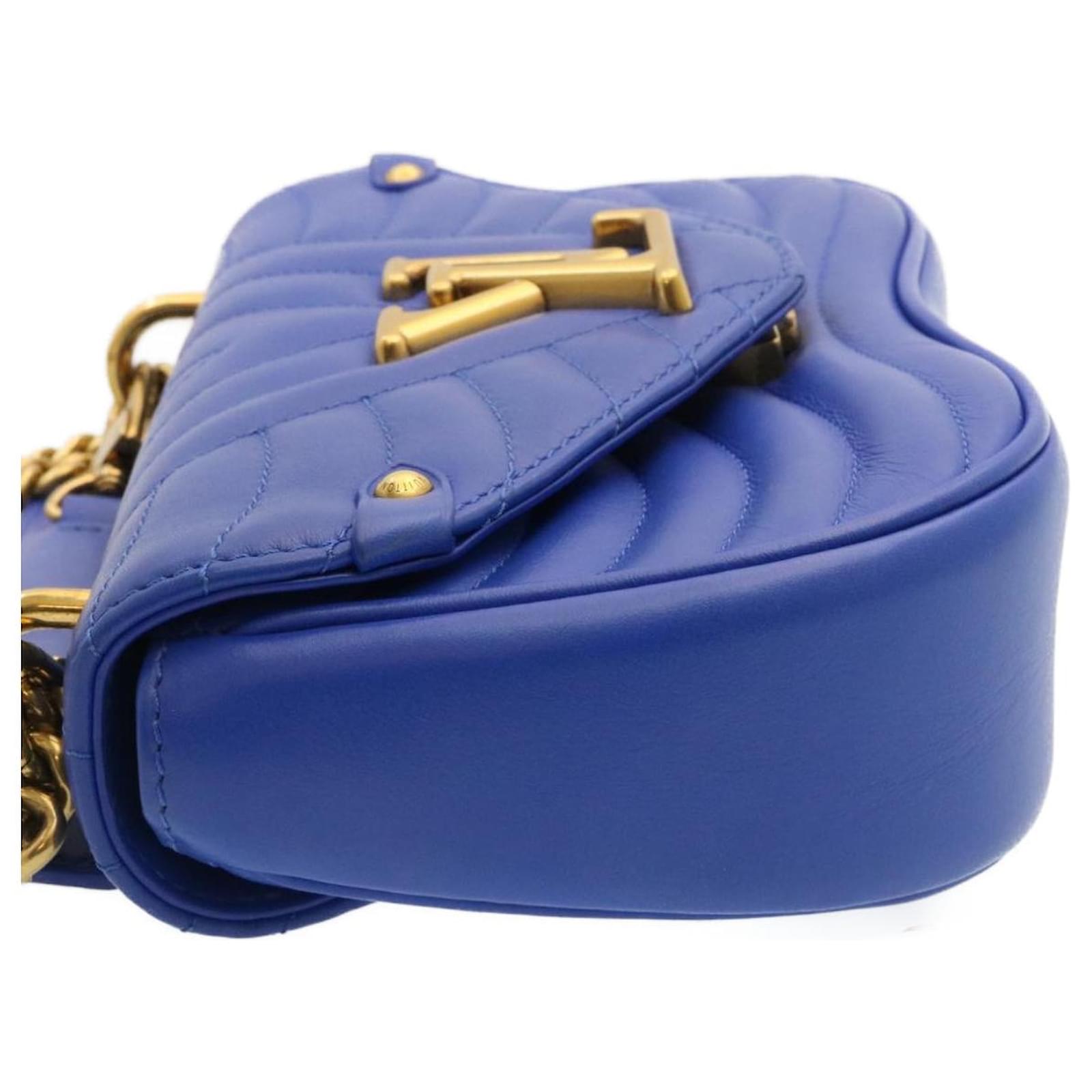 LOUIS VUITTON New Wave Chain Bag PM 2Way Shoulder Bag Blue M55020