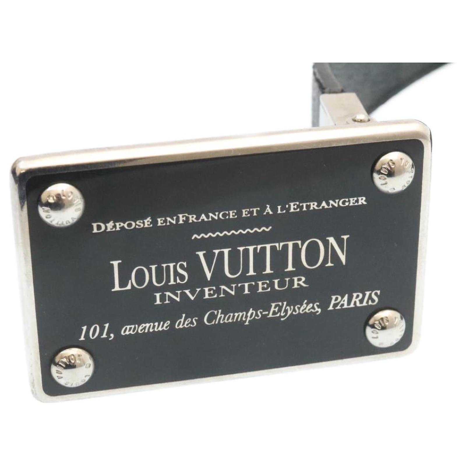 LOUIS VUITTON Damier Graphite Ceinture Inventeur Tour Belt M9632V LV Auth  knn036 ref.460974 - Joli Closet