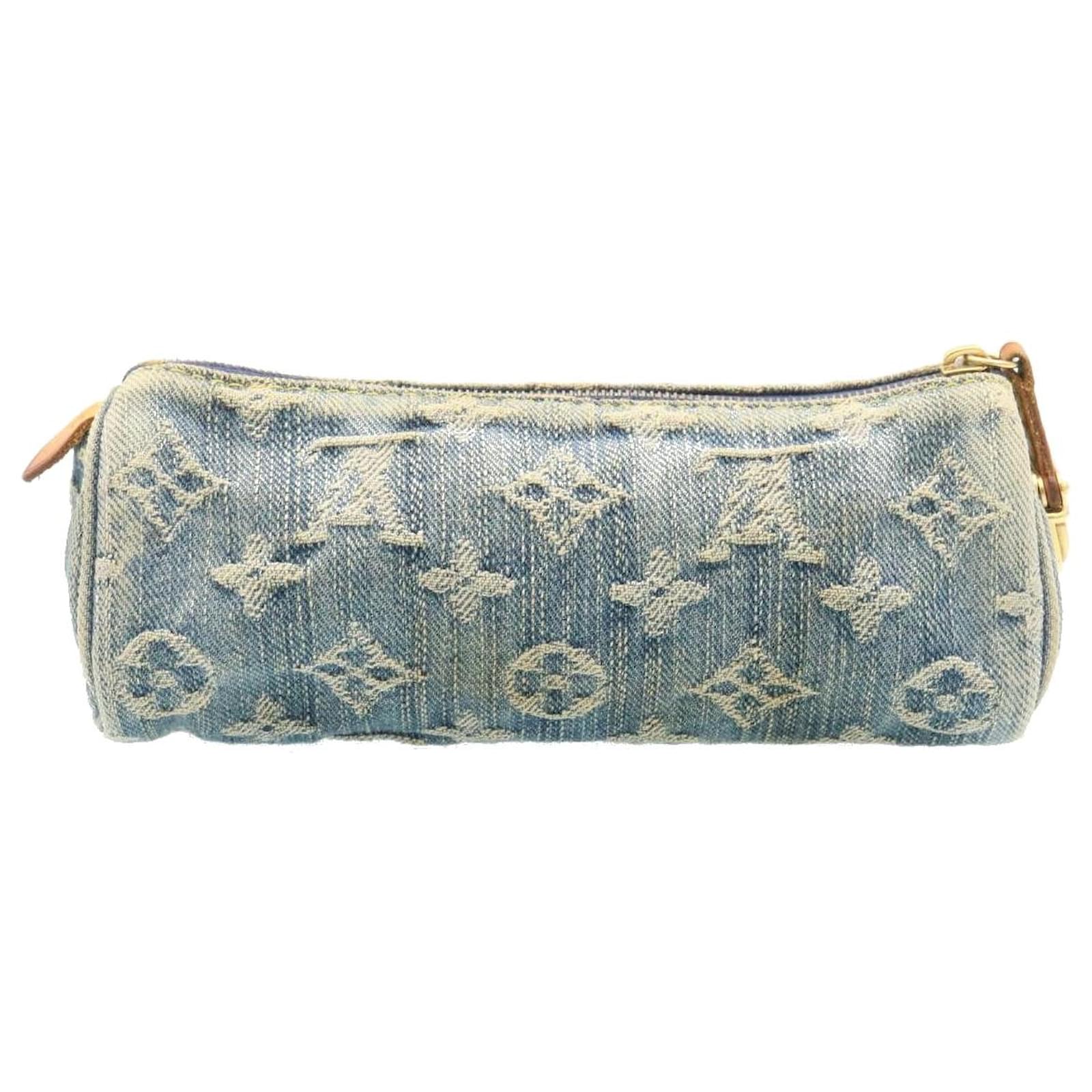 LOUIS VUITTON Monogram Denim Trousse Speedy Pouch Blue M95082 LV