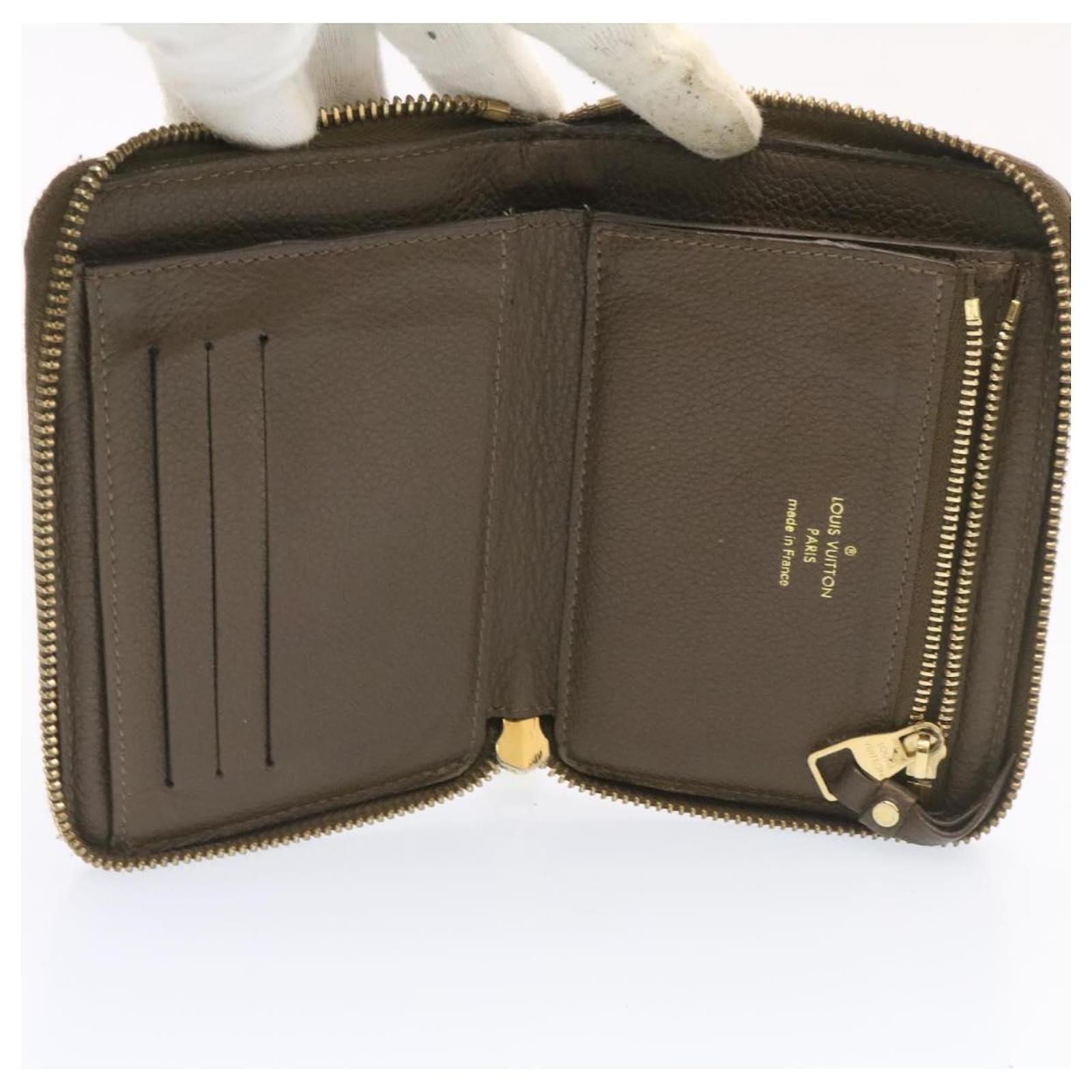 LOUIS VUITTON Monogram Empreinte Portefeuille Secret Compact Wallet M60386  AC157 Brown Leather ref.461290 - Joli Closet