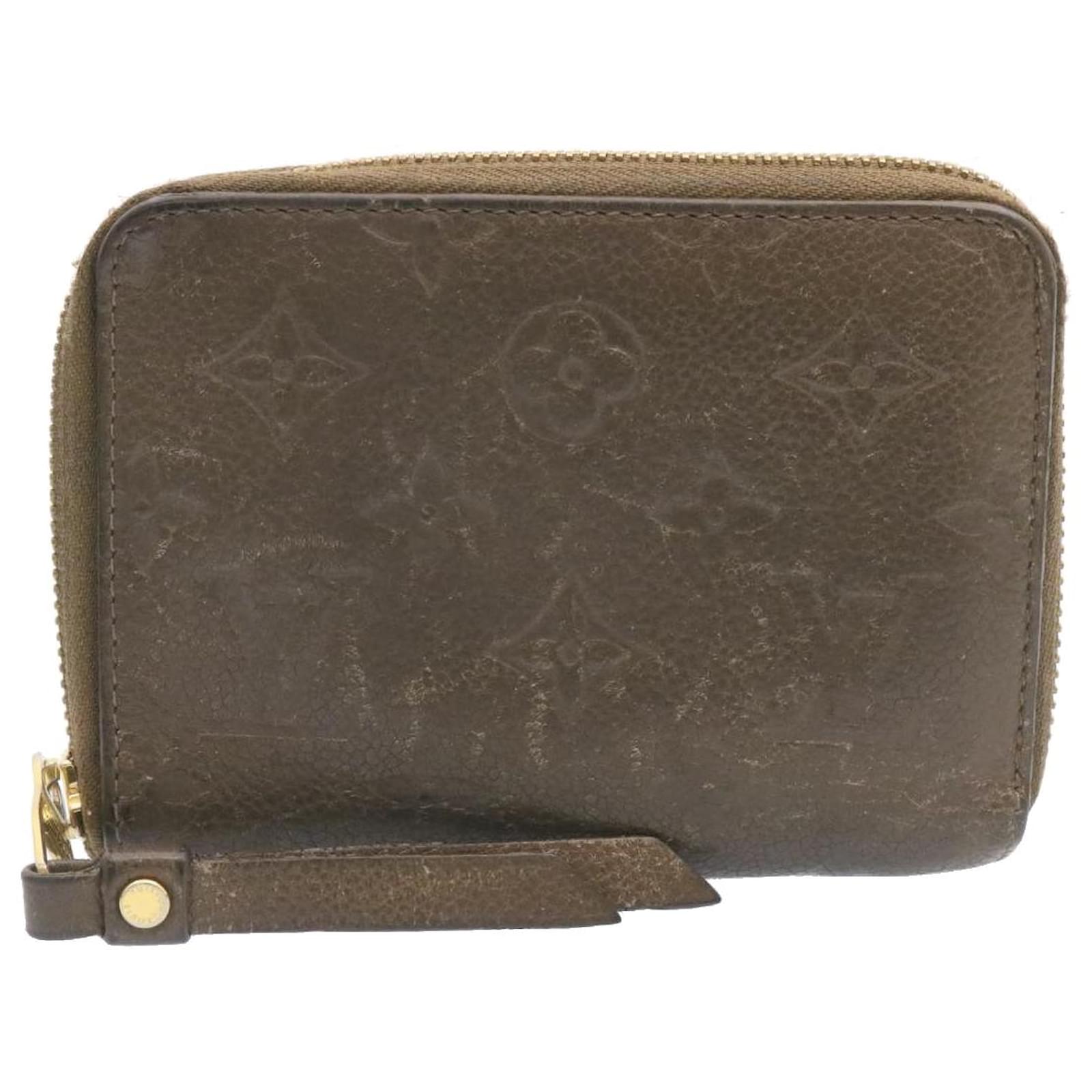 LOUIS VUITTON Monogram Empreinte Portefeuille Secret Compact Wallet M60386  AC157 Brown Leather ref.461290 - Joli Closet