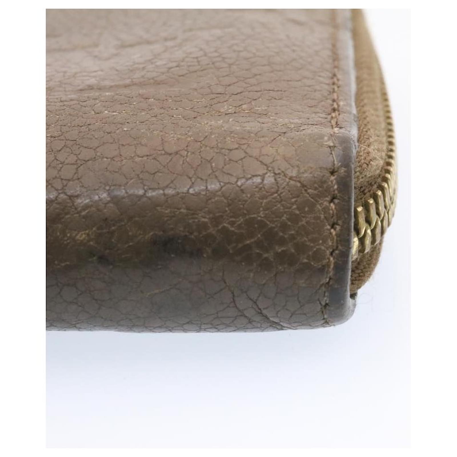 LOUIS VUITTON Monogram Empreinte Portefeuille Secret Compact Wallet M60386  AC157 Brown Leather ref.461290 - Joli Closet