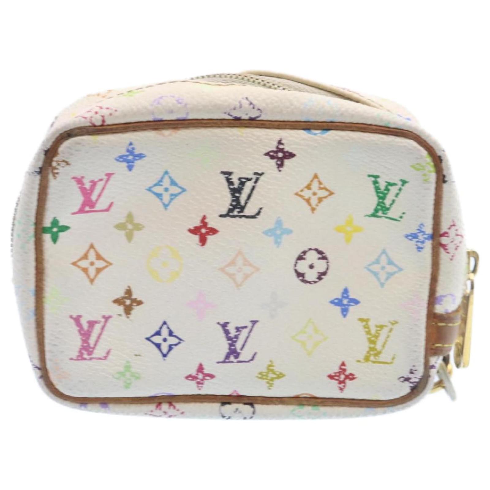 LOUIS VUITTON TROUSSE WAPITY White Multicolor Monogram Pouch Bag