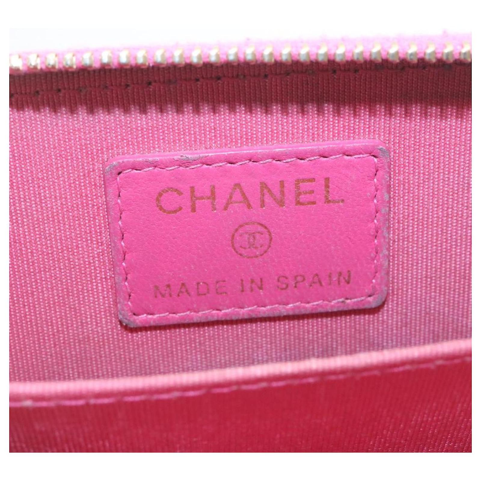 CHANEL V stitch Coin Purse Lamb Skin Pink CC Auth th2104 ref.461670 - Joli  Closet