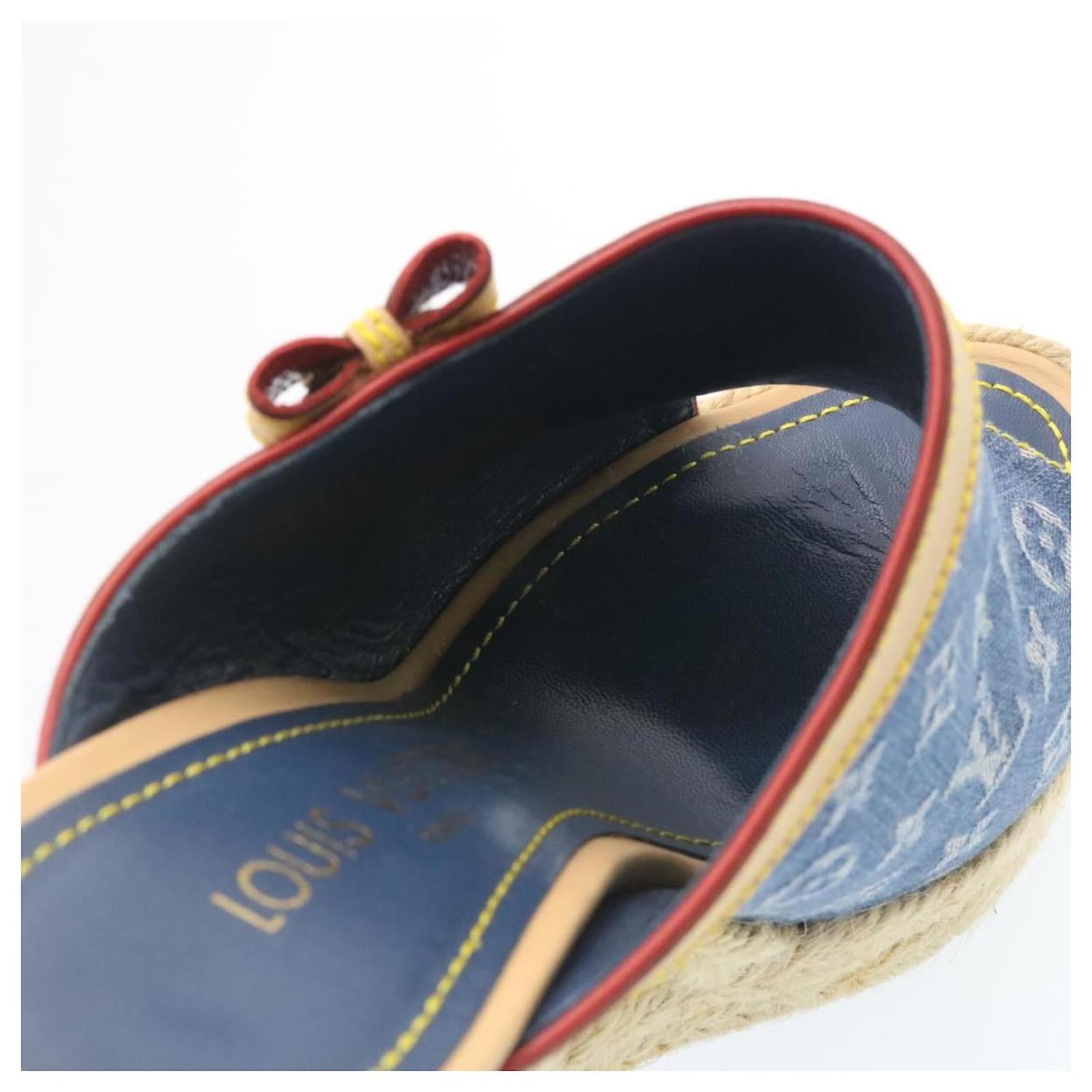 LOUIS VUITTON Monogram Denim Sandals Blue LV Auth gt1740 ref.461752 - Joli  Closet