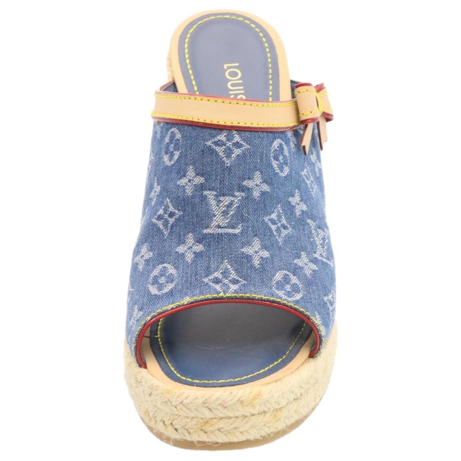 Louis Vuitton sandals Multiple colors Denim ref.74964 - Joli Closet