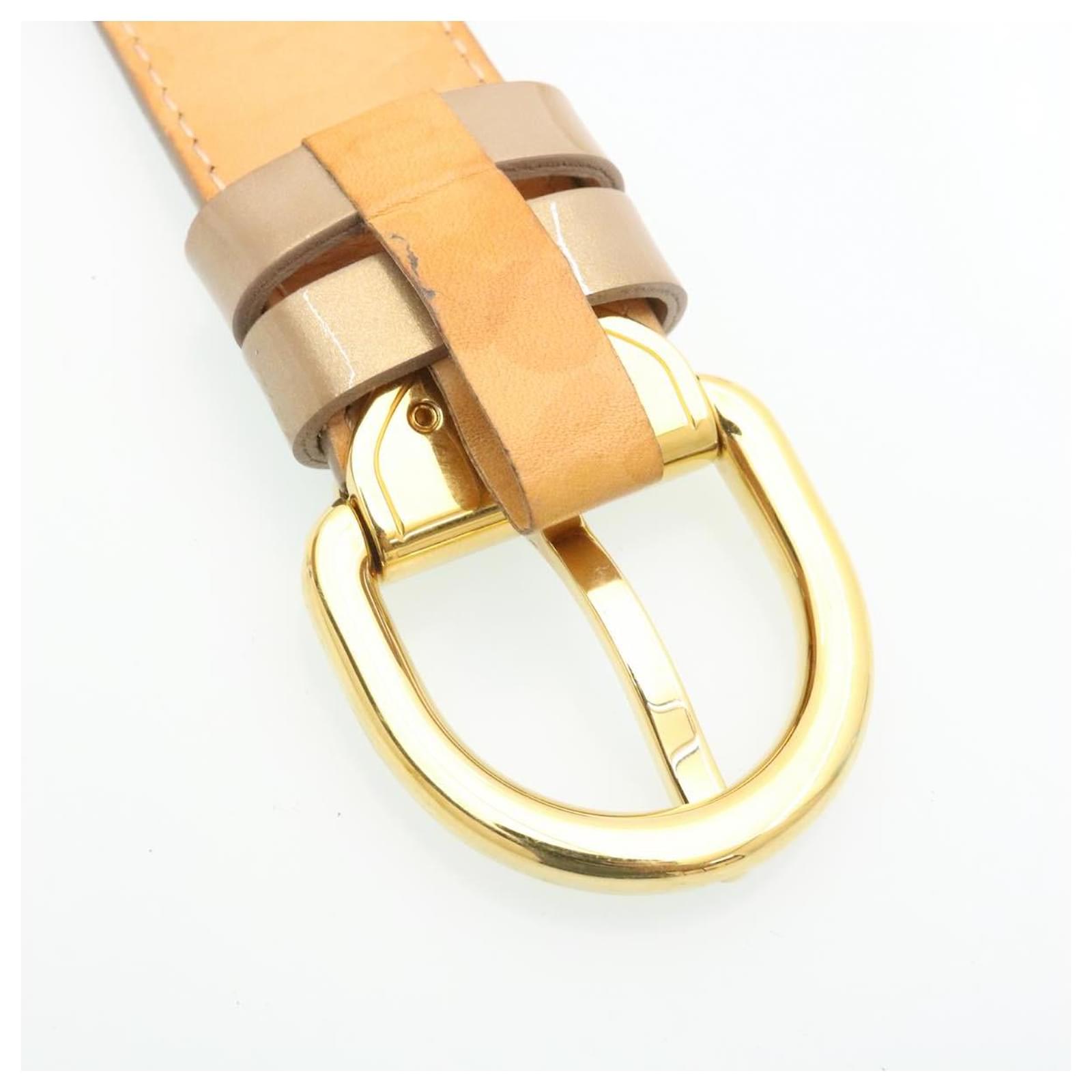 LOUIS VUITTON Monogram Vernis Ceinture Belt Beige M9766 LV Auth yk3387  Patent leather ref.461904 - Joli Closet