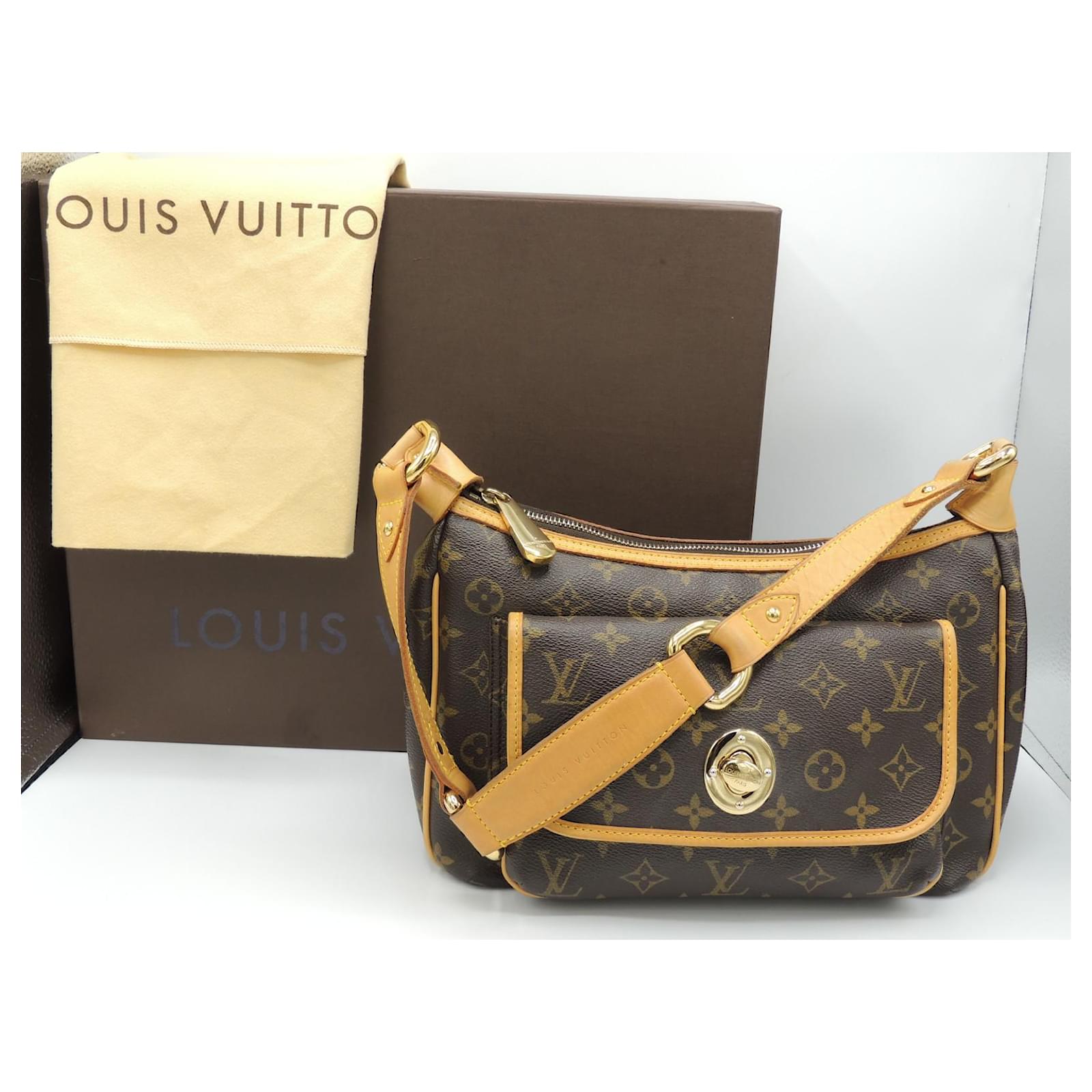 LOUIS VUITTON TIKAL GM Bag Monogram Canvas Brown Leather Cloth ref