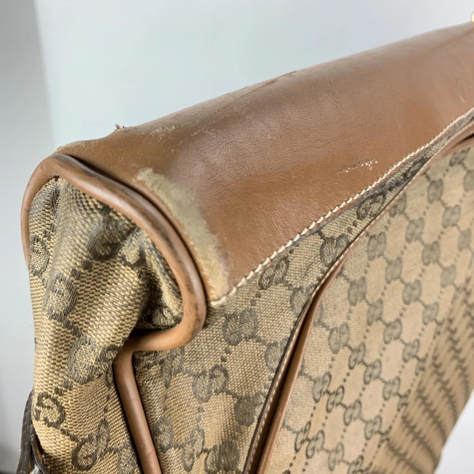 Gucci Brown Monogram Canvas Garment Carrier Travel Suit Cover Cloth  ref.462073 - Joli Closet