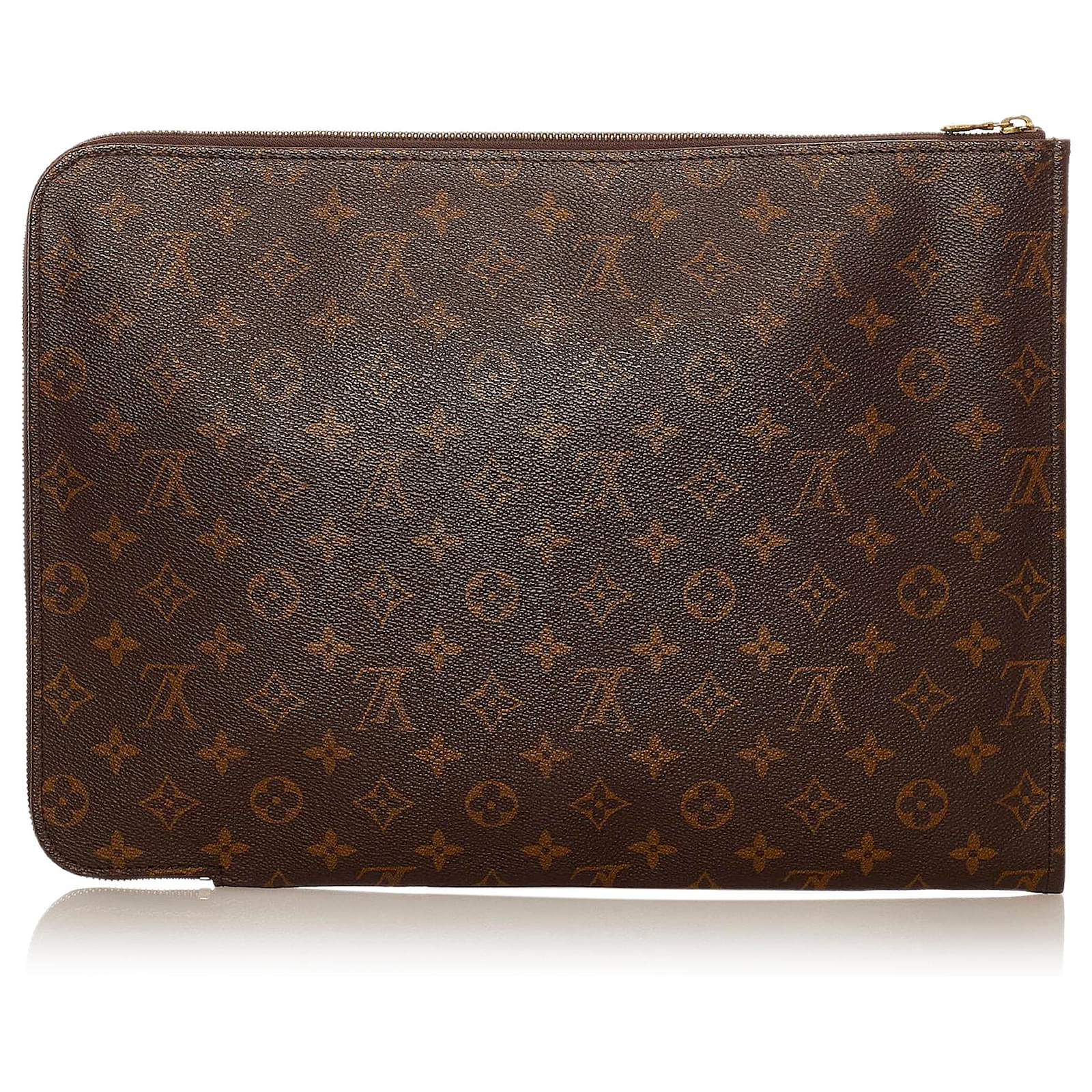 Brown Louis Vuitton Monogram Poche Documents Portfolio Business