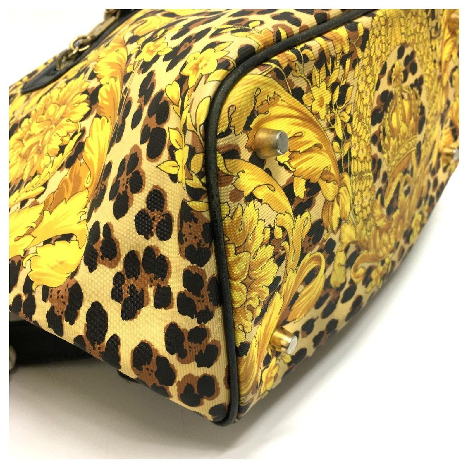 Used] VERSACE Versace Vintage Leopard Backpack Daypack PVC x  display picture 1