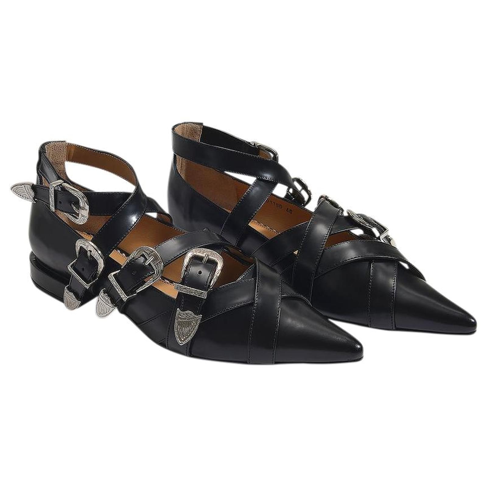 フラットシューズ Aj926 Flat Shoes - Toga Pulla - Black - Polido Aj926 Flat Shoes - Toga Pulla - Black - Polido Leather ref