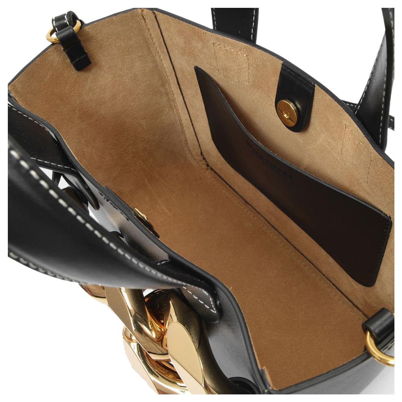 JW Anderson Mini Chain Tote Bag in Black Leather (Sold) - Joli Closet