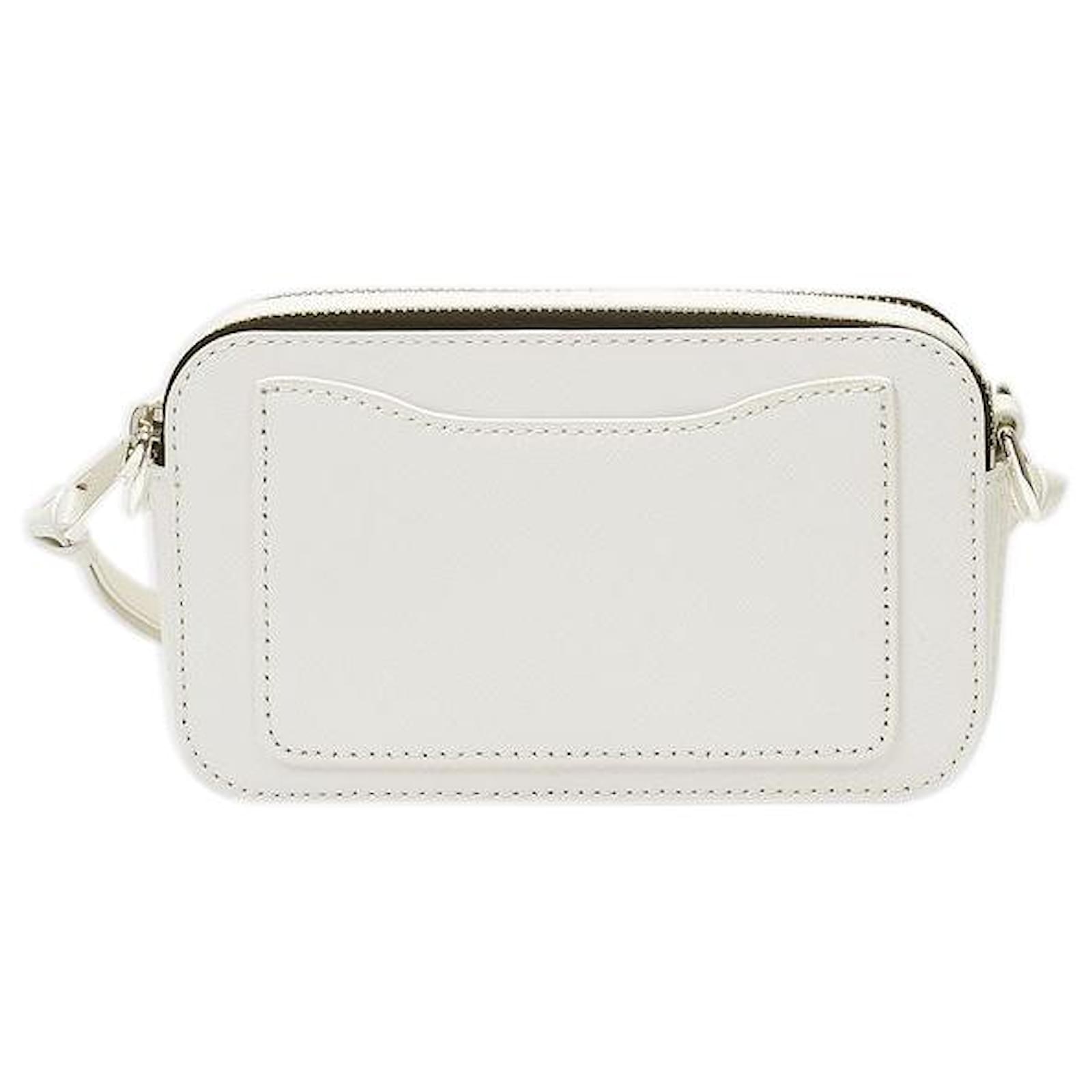 Snapshot leather crossbody bag Marc Jacobs White in Leather - 37418207