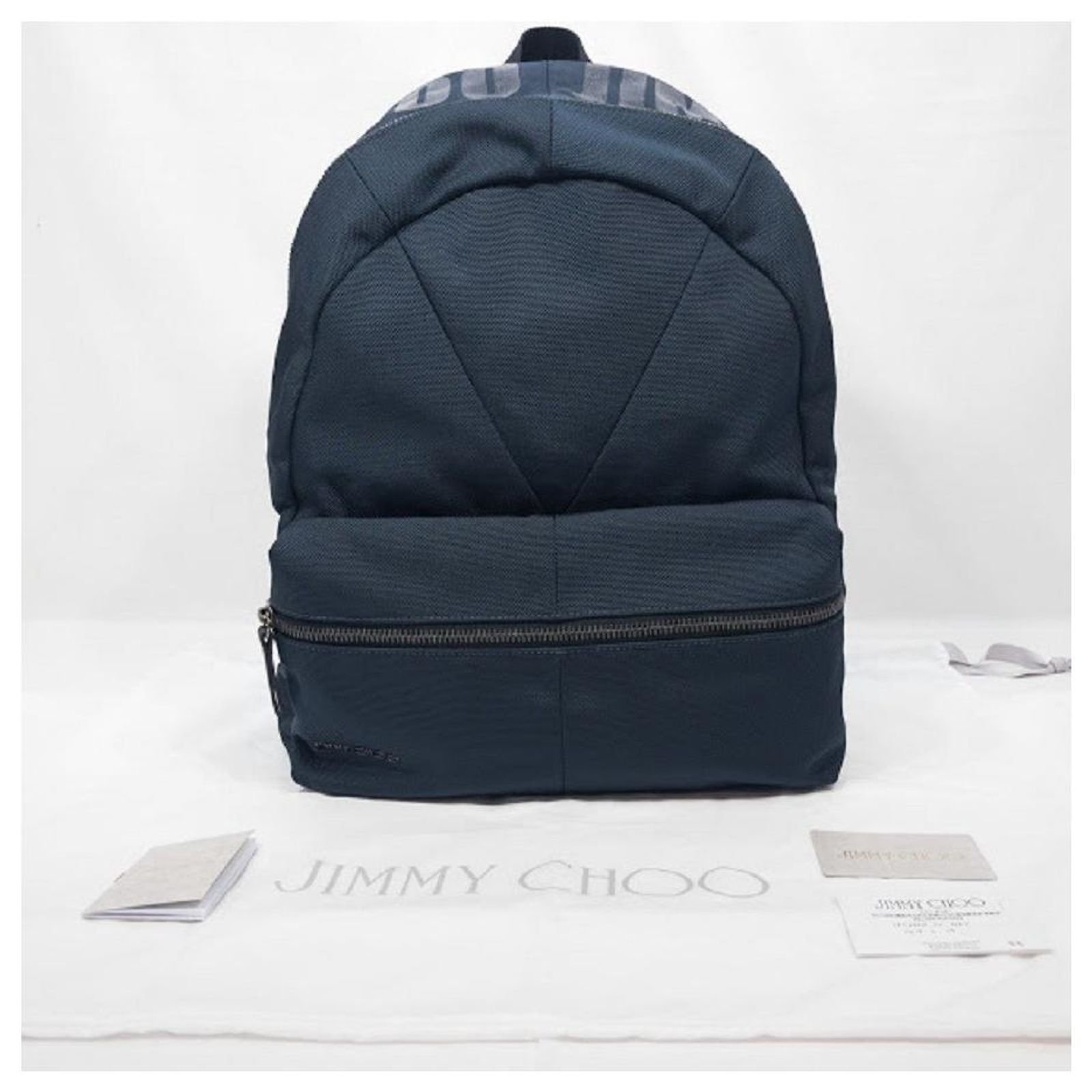 Jimmy Choo Navy Backpack Jimmy Choo Monogram Jc Backpack | Smart Closet main image 2