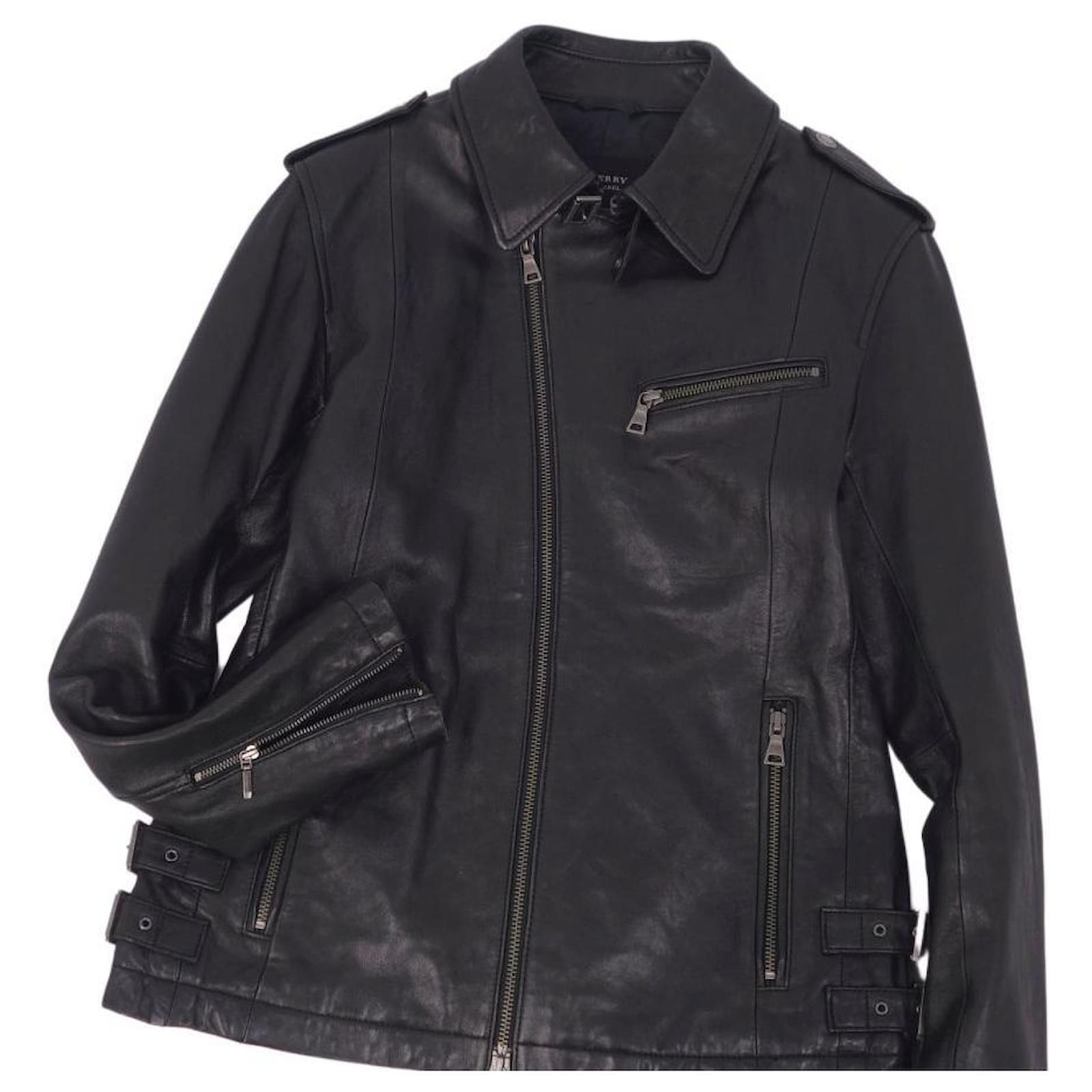 BURBERRY BLACK LABEL レザージャケット 楽天市場】バーバリー ブラックレーベル 羊革 シープスキン