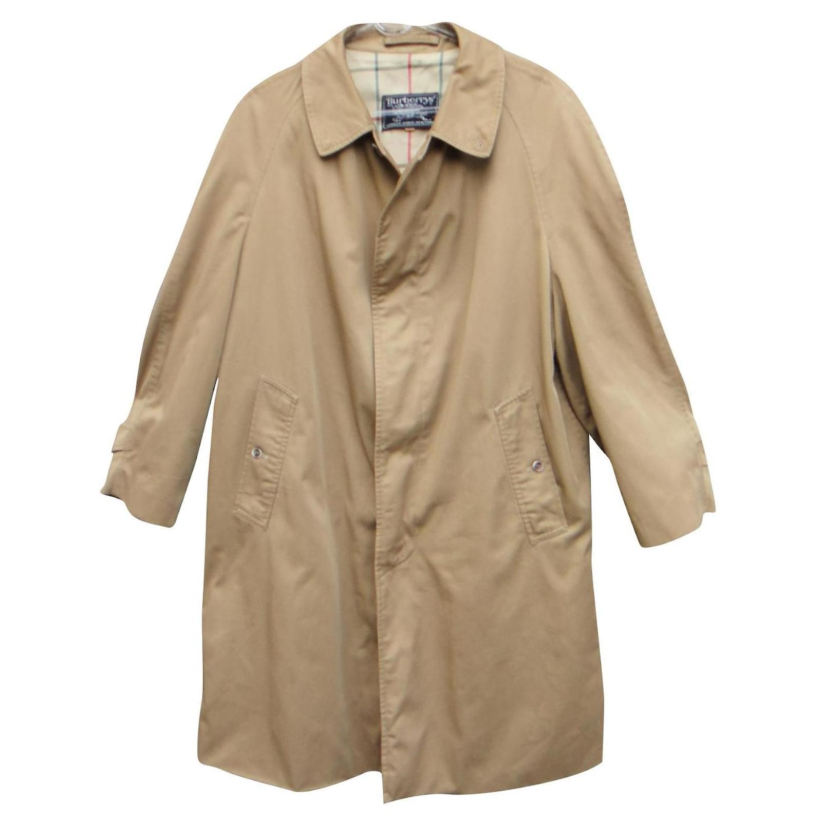 imperméable Burberry vintage p 40 Coton Polyester Beige ref.463798