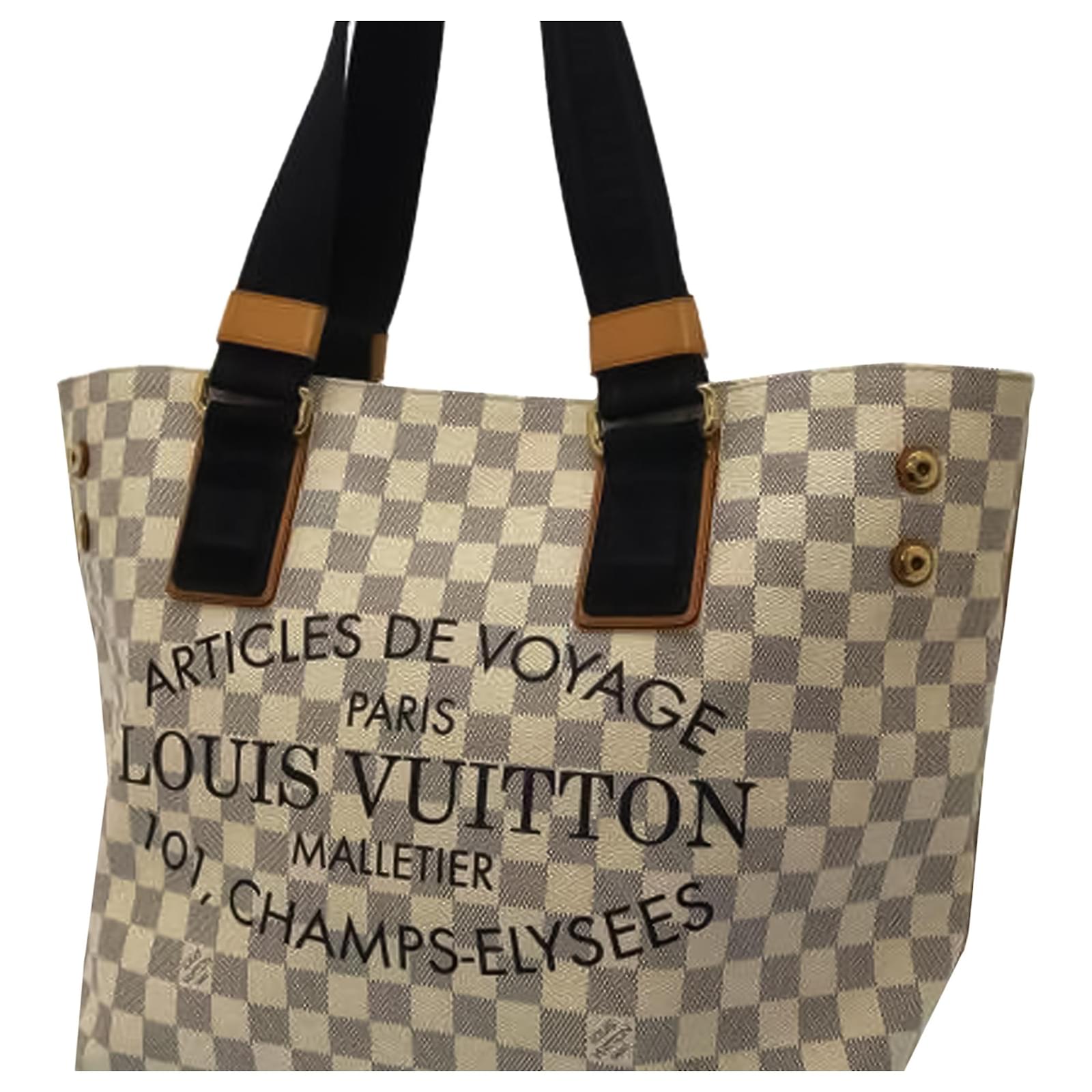 Louis Vuitton, Bags, Louis Vuitton Articles De Voyage Beach Cabas Damier  Pm White