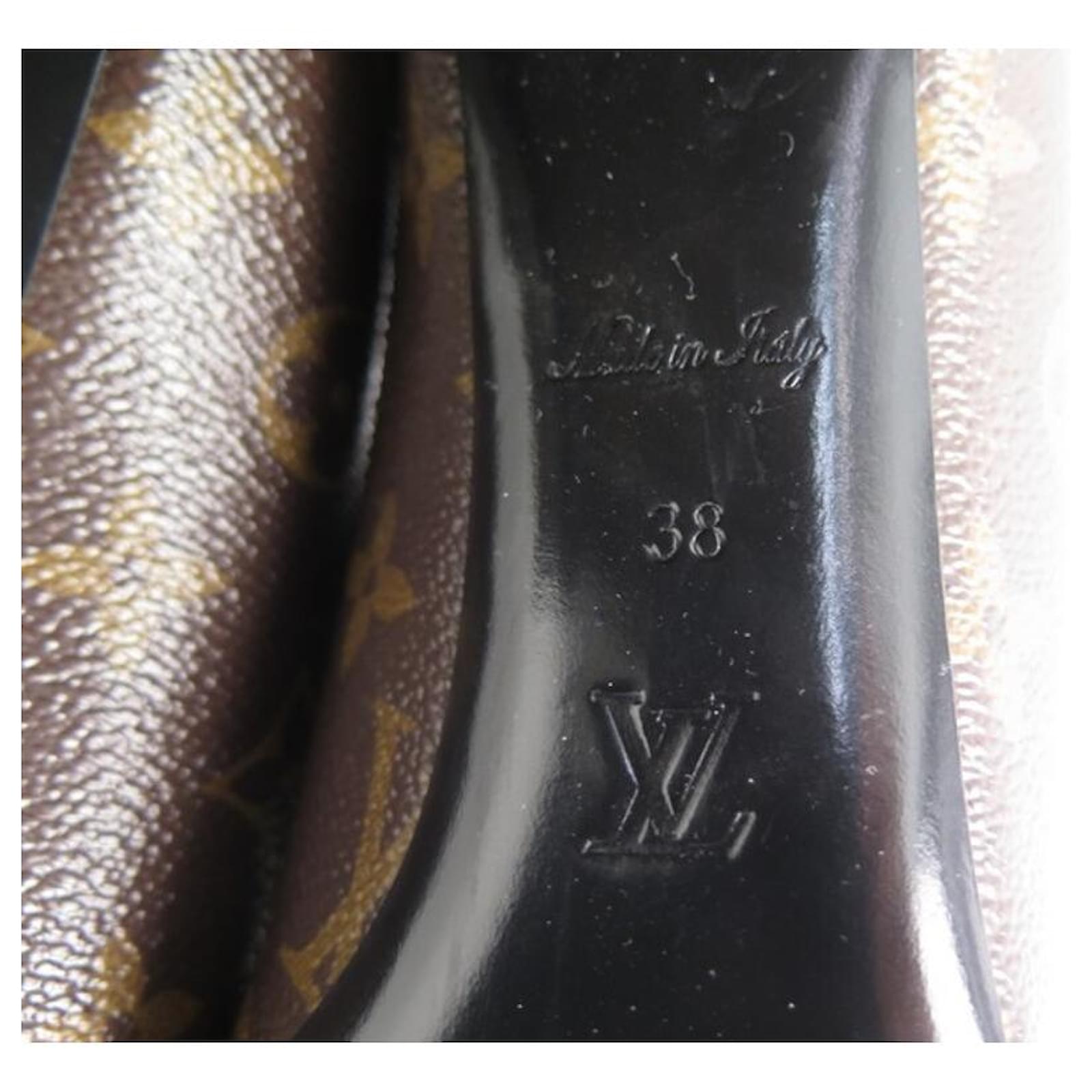 NEW LOUIS VUITTON SHOES MADELEINE PUMPS 38 CANVAS MONOGRAM SHOES Brown  Cloth ref.464591 - Joli Closet