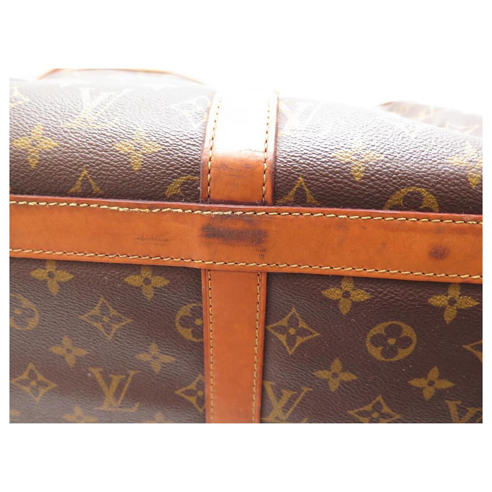 LOUIS VUITTON HANDLE TRAVEL BAG FOR DOG 50 IN CANVAS MONOGRAM DOG BAG Brown  Cloth ref.464765 - Joli Closet