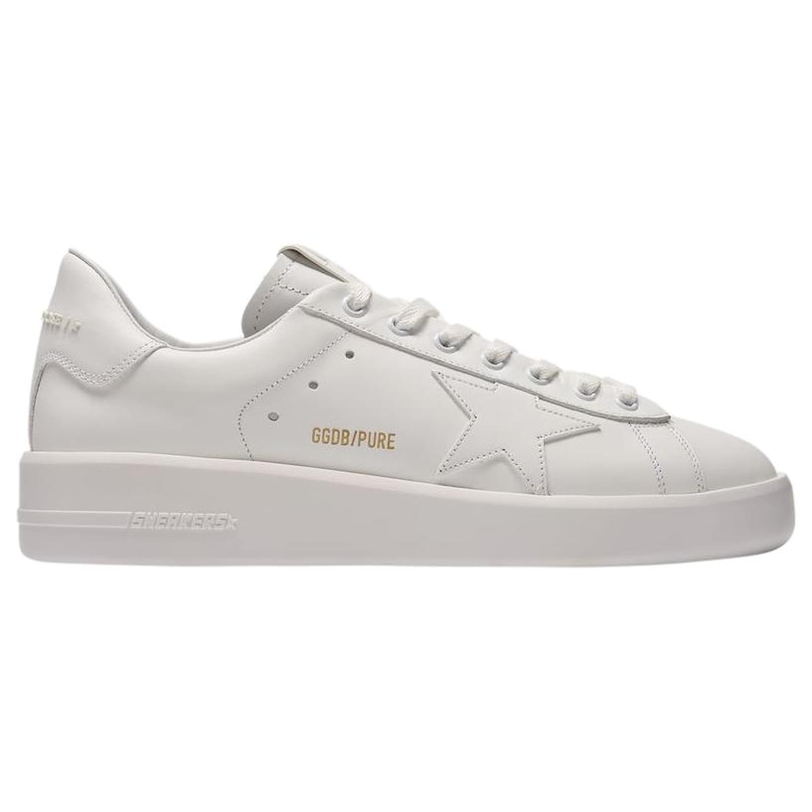Golden Goose Deluxe Brand Pure Star Baskets in White Leather ref.465186 ...