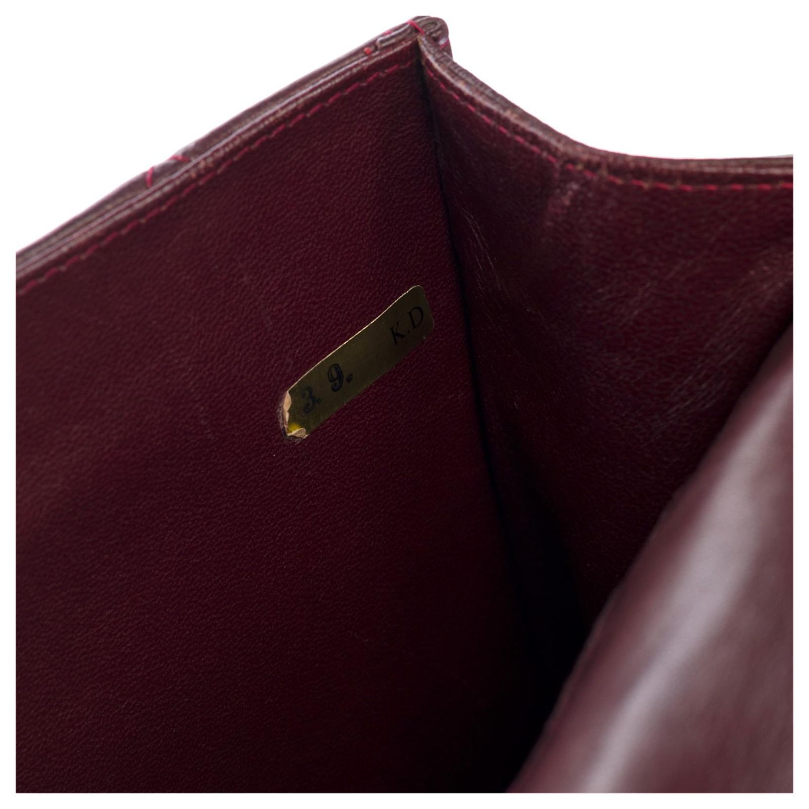 Superb Vintage Chanel Satchel Bag in burgundy quilted leather ...