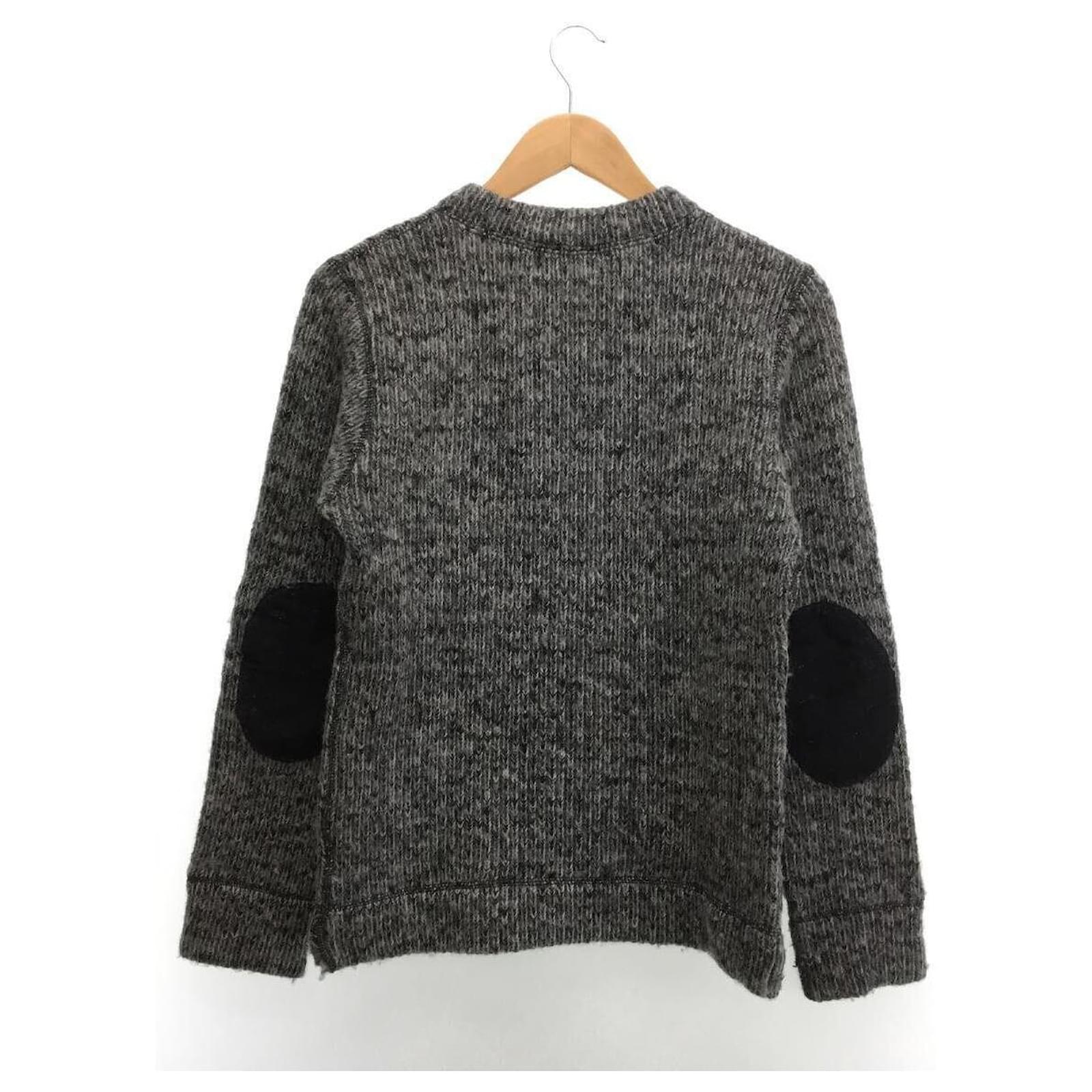 Junya Watanabe Comme offers des Garçons MAN Hthr. Grey V-Neck sweater with elbow patch