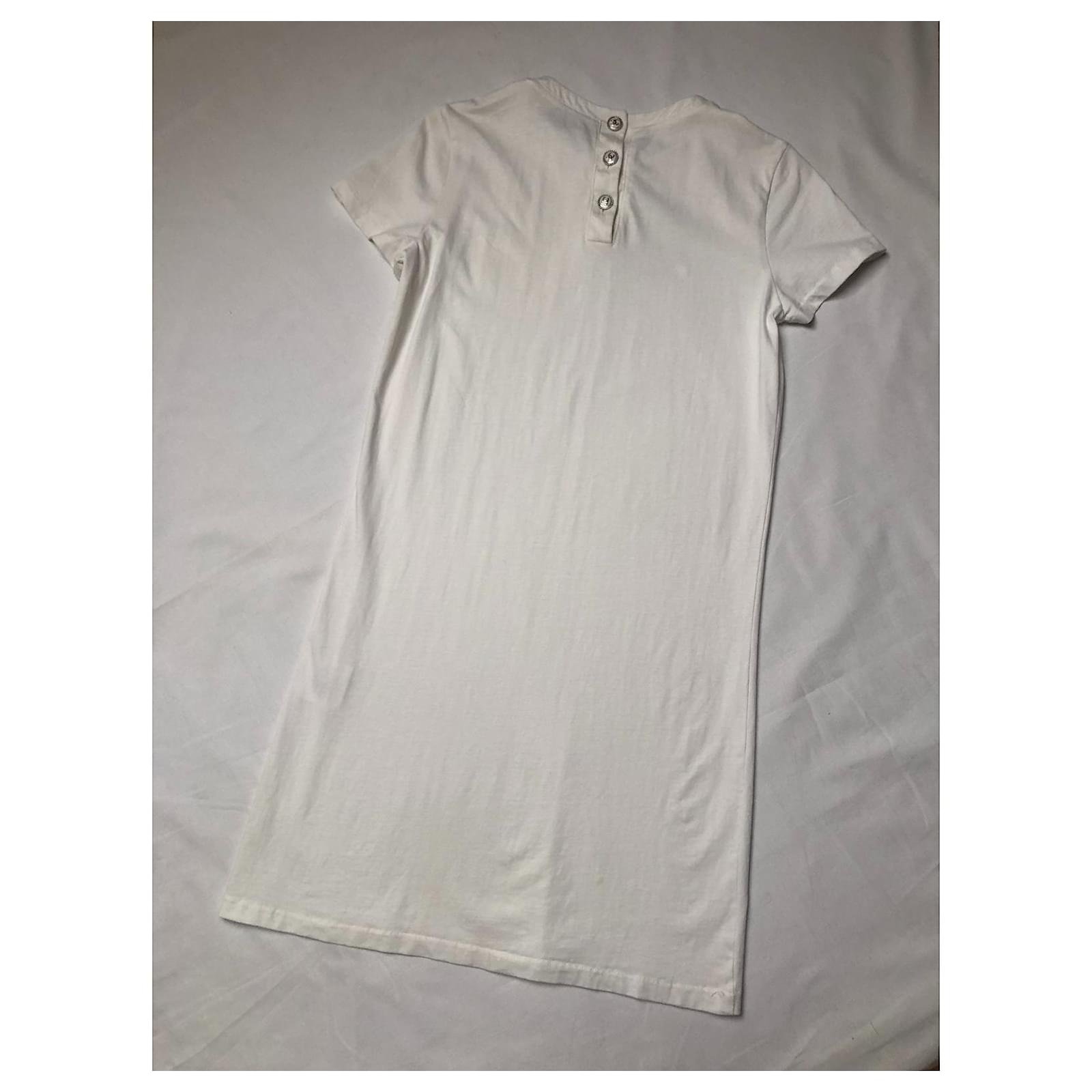 Chanel white t-shirt dress Cotton ref.466152 - Joli Closet