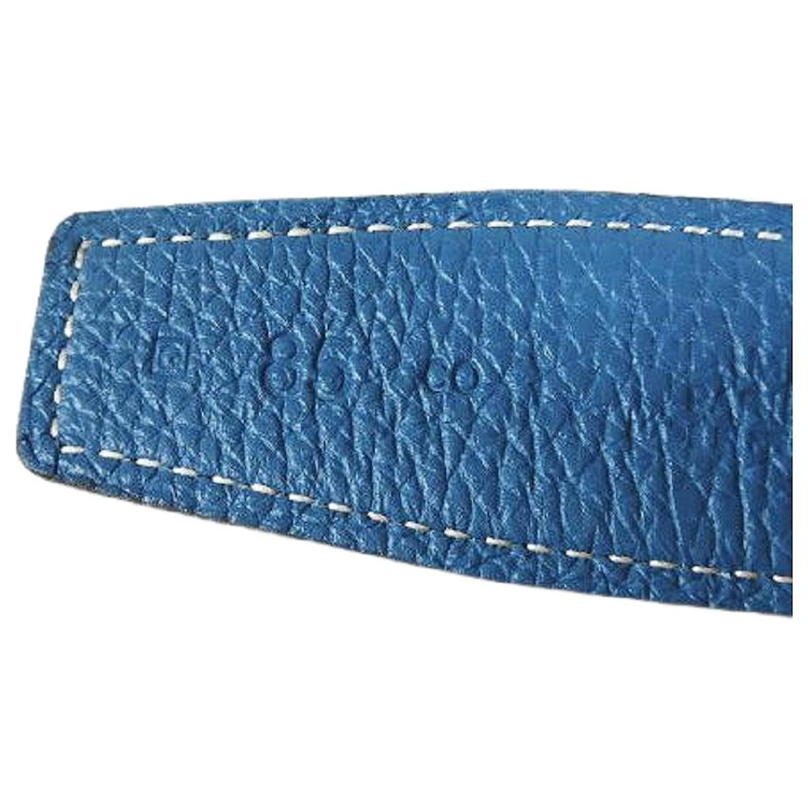 HERMES belt Constance H Reversible belt Courchevel/Box calf blue blue –