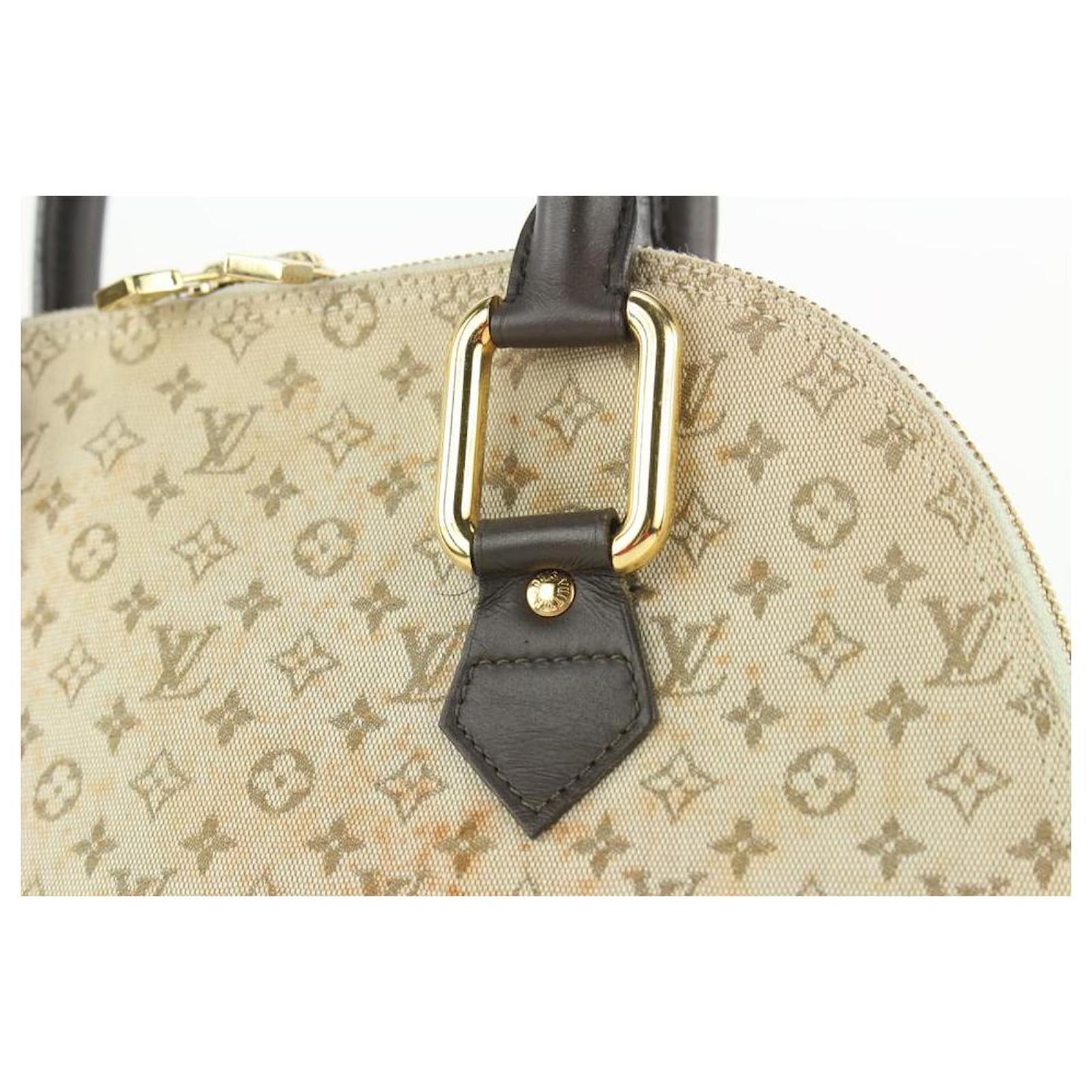 Louis Vuitton Olive Khaki Monogram Mini Lin Alma Haute Bag Tall 3LVL1223