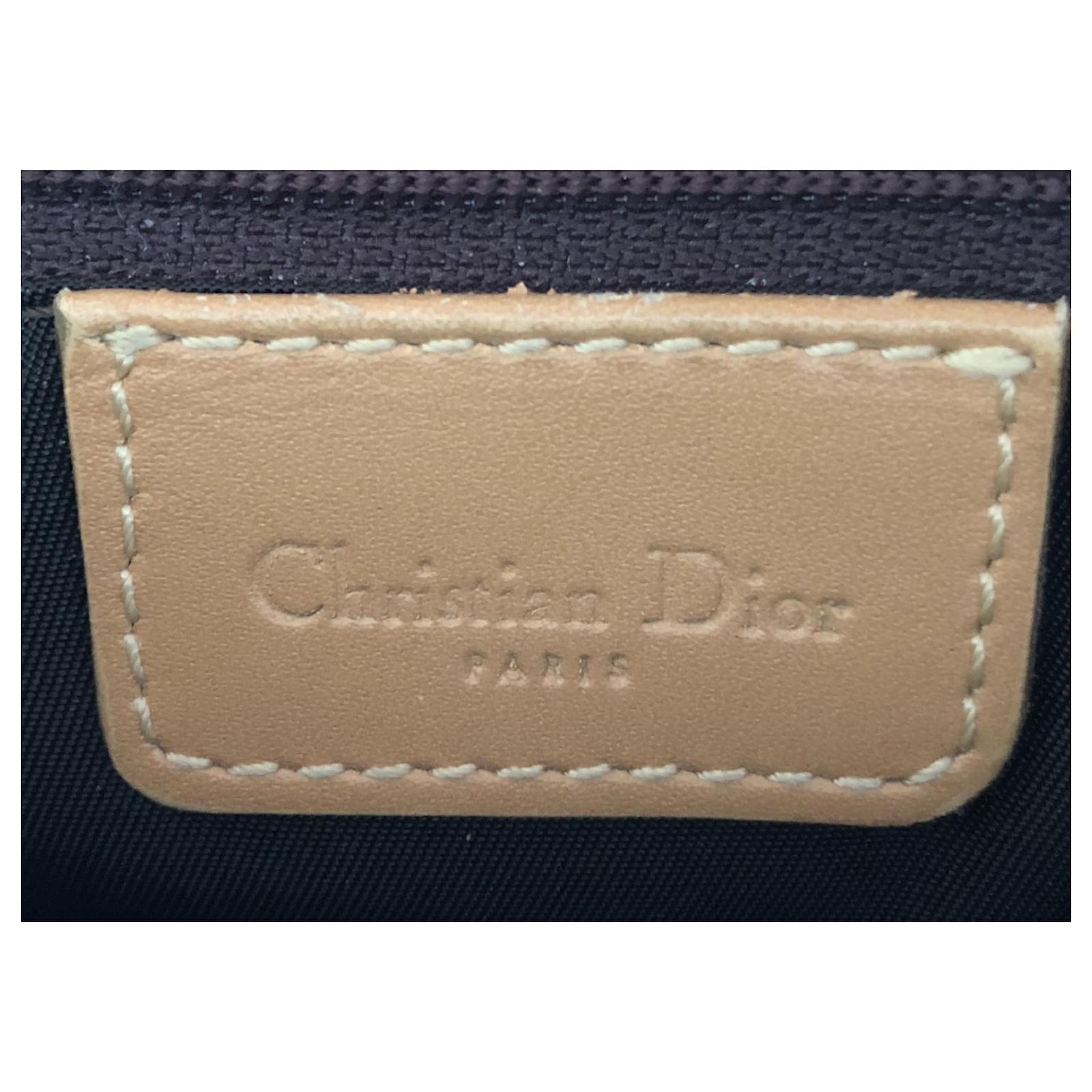 Saddle vintage cloth handbag Dior Brown in Cloth - 17678230