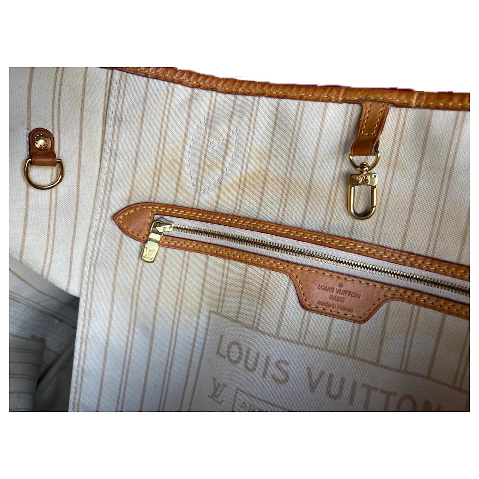 Louis Vuitton Neverfull GM Damier Azur Light blue Linen ref.467235