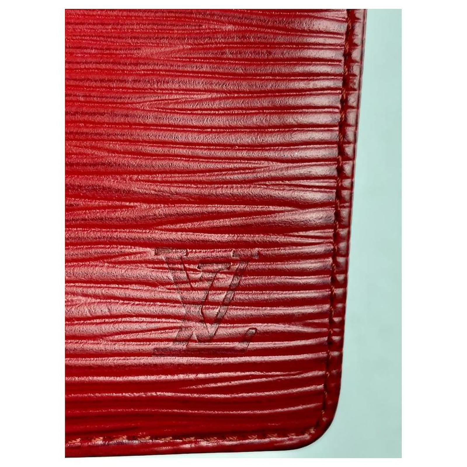 Louis Vuitton Red Epi Leather Card Case Wallet Holder 5LVL1223W 