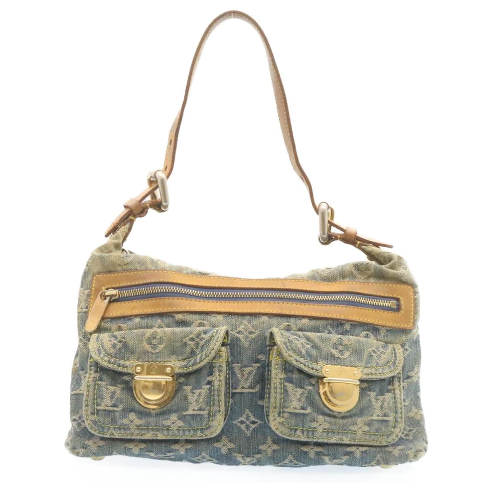 Auth Louis Vuitton Monogram Denim Baggy PM M95049 Women's Shoulder